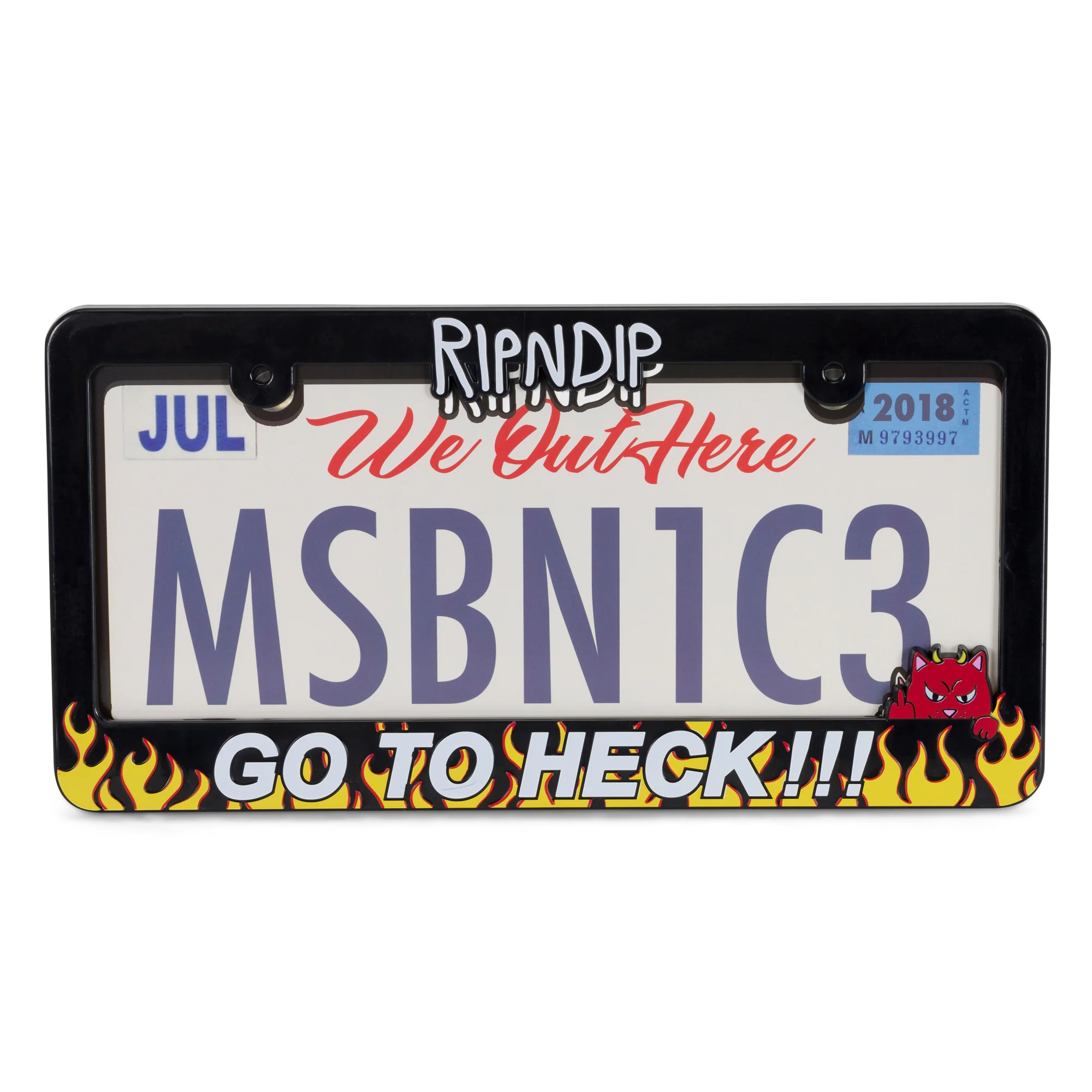 Go To Heck License Plate (Black) - Image 2