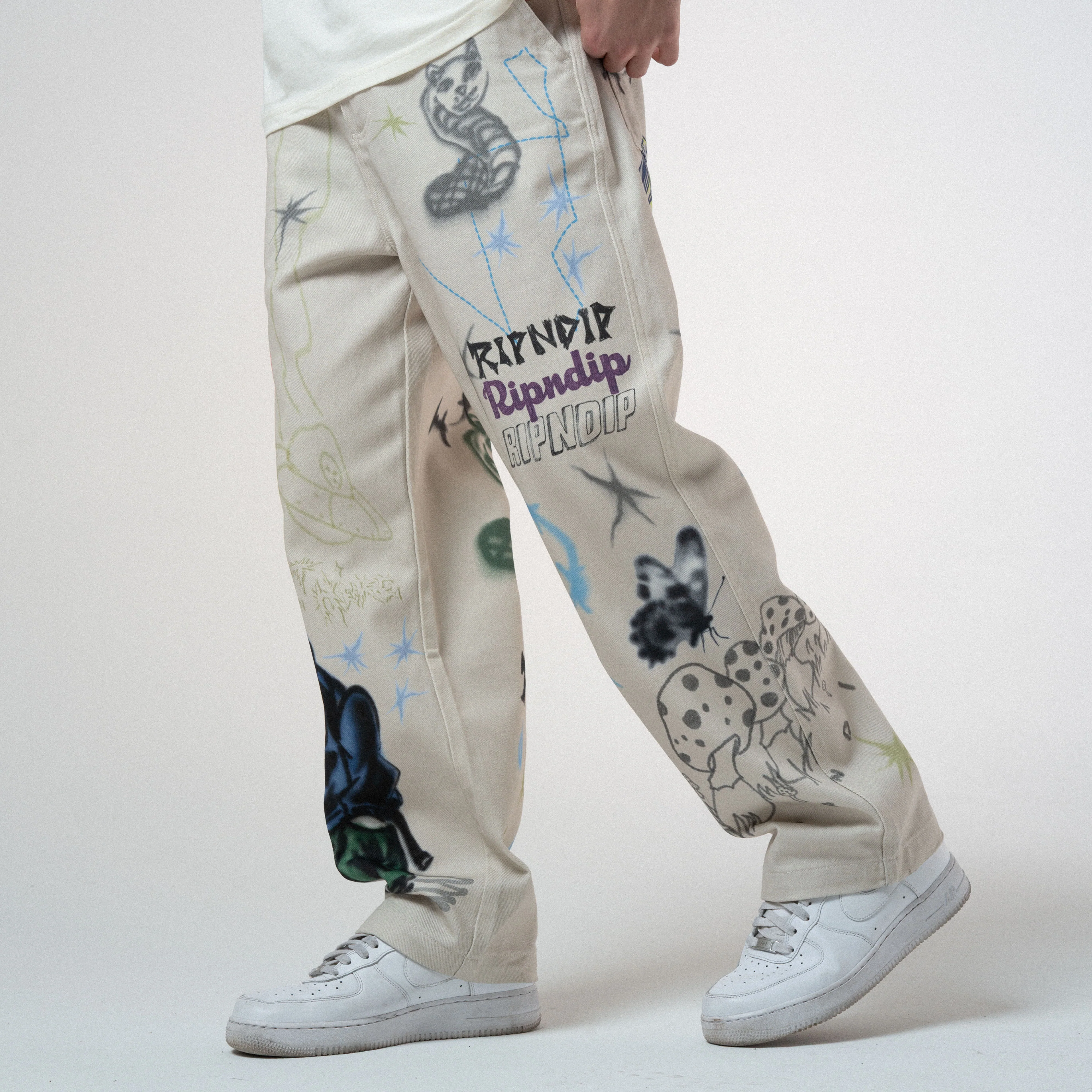 Goosebumps Wide Fit Pants (Bone) - Image 3