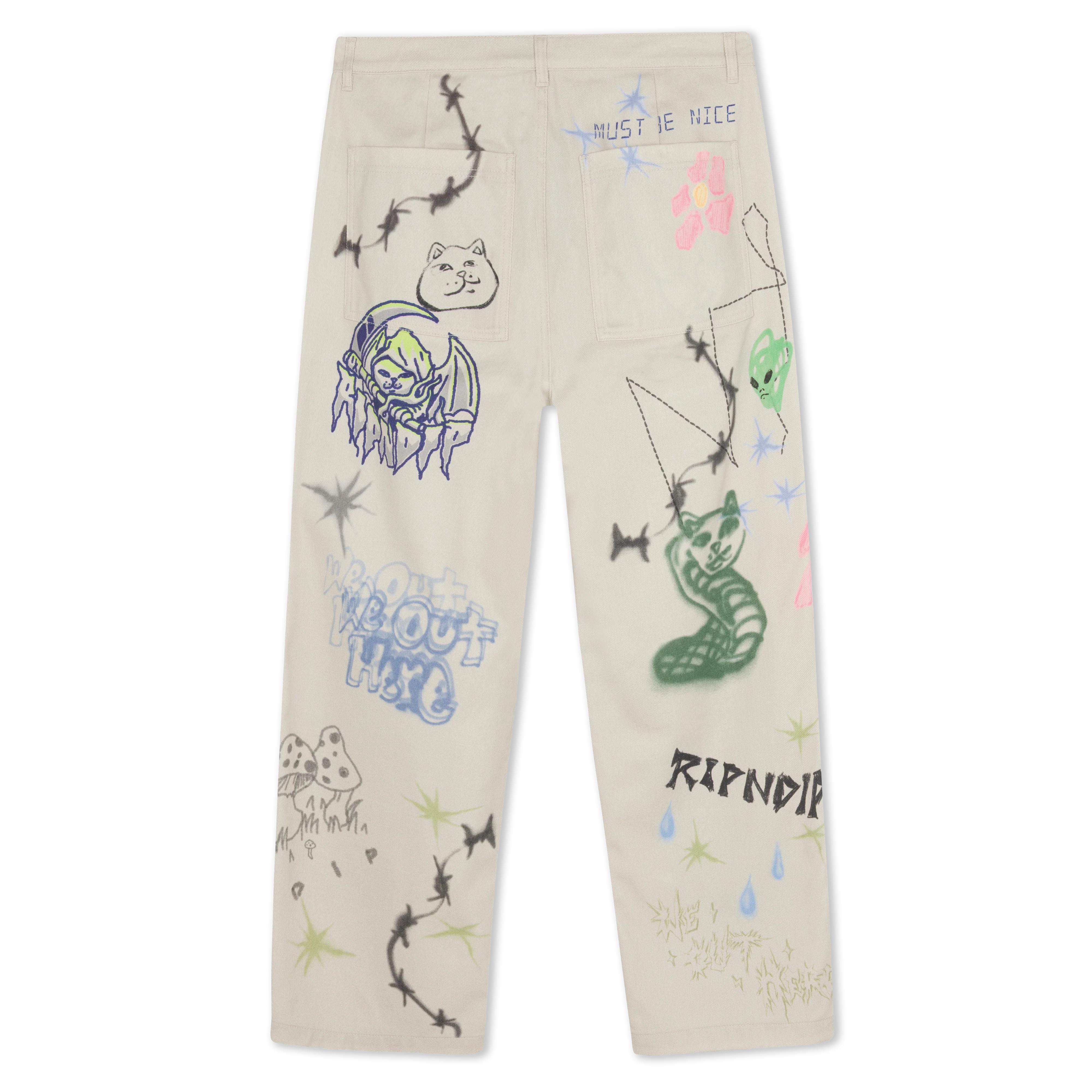 Goosebumps Wide Fit Pants (Bone) - Image 5