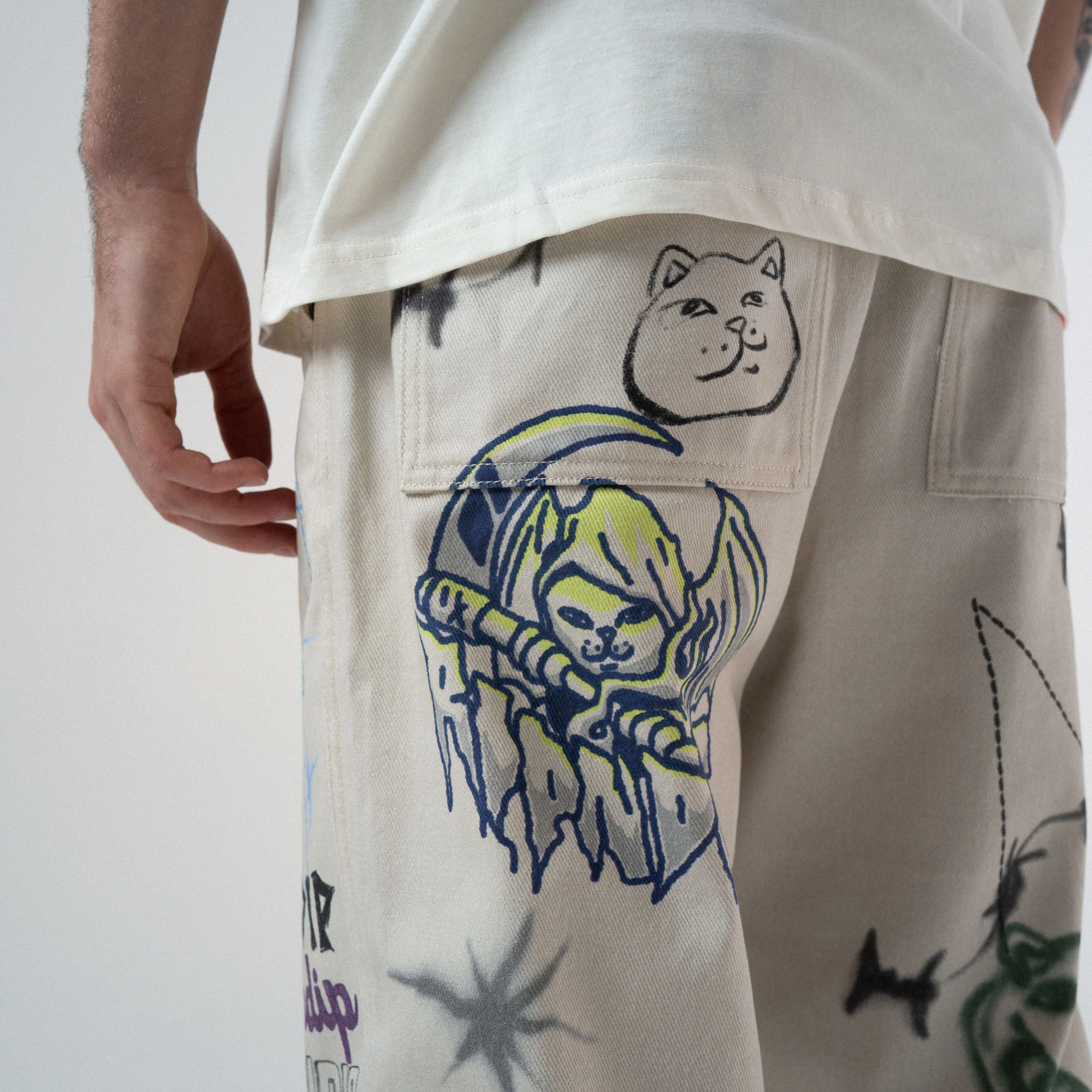 Goosebumps Wide Fit Pants (Bone) - Image 7