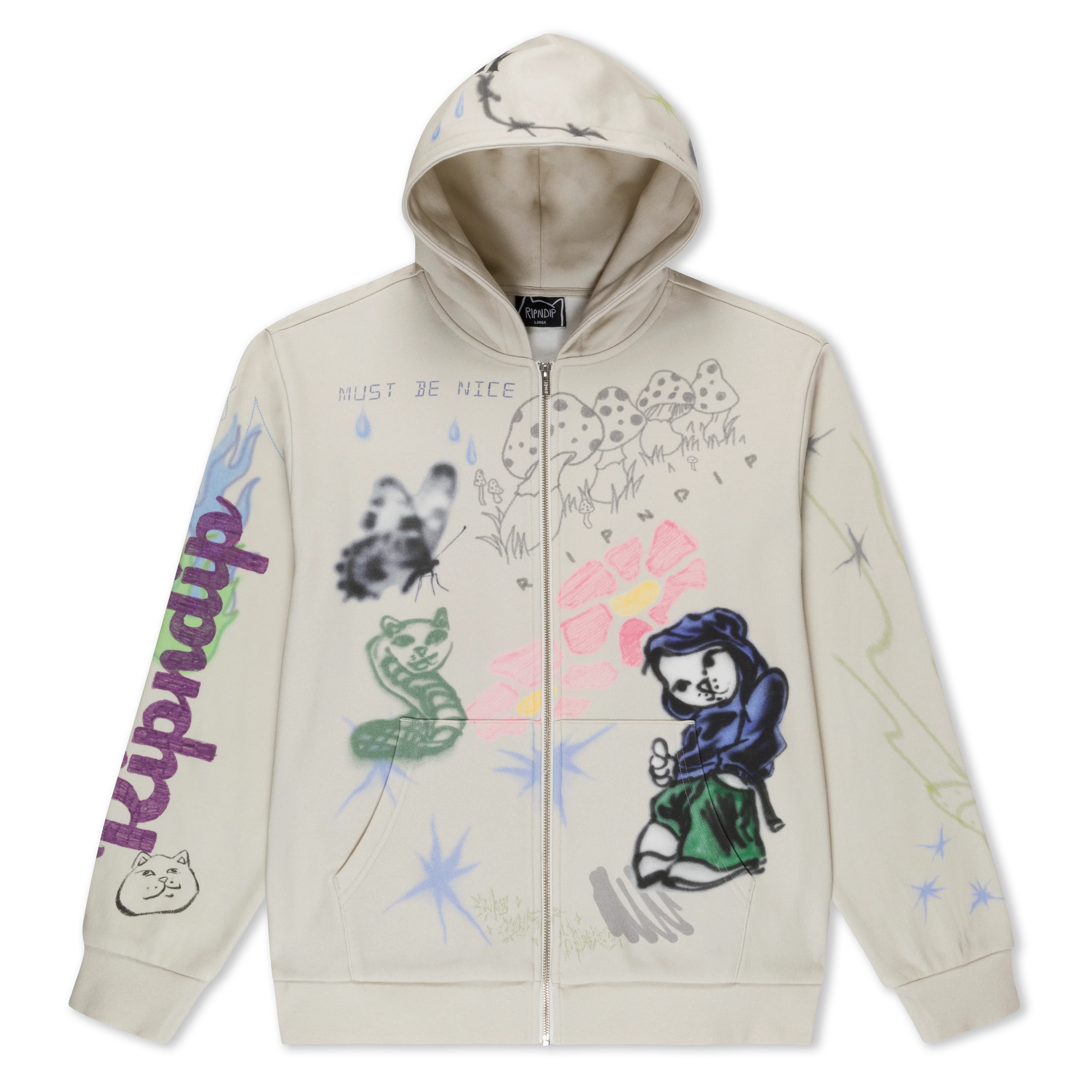 Goosebumps Zip Hoodie (Bone)