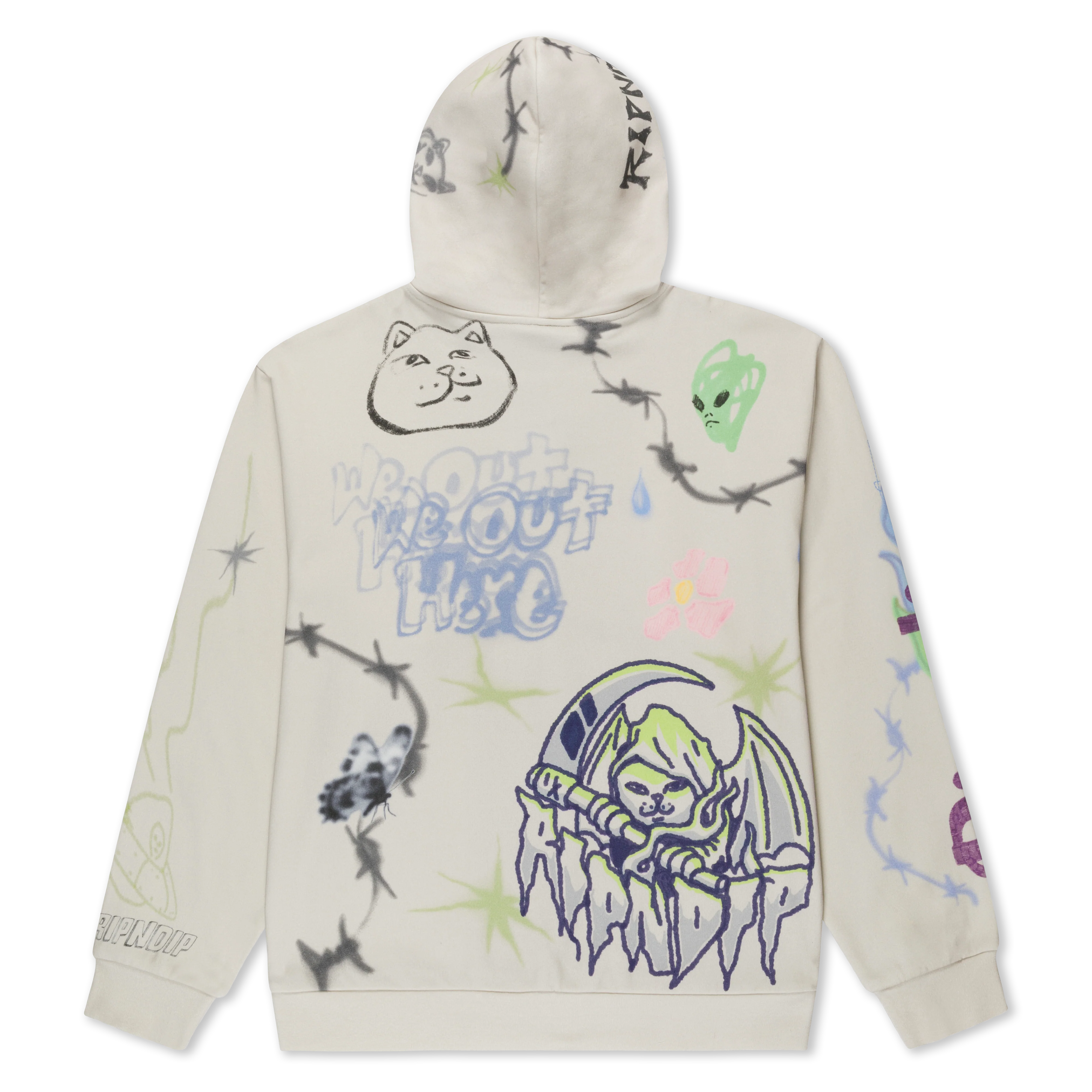 Goosebumps Zip Hoodie (Bone) - Image 4