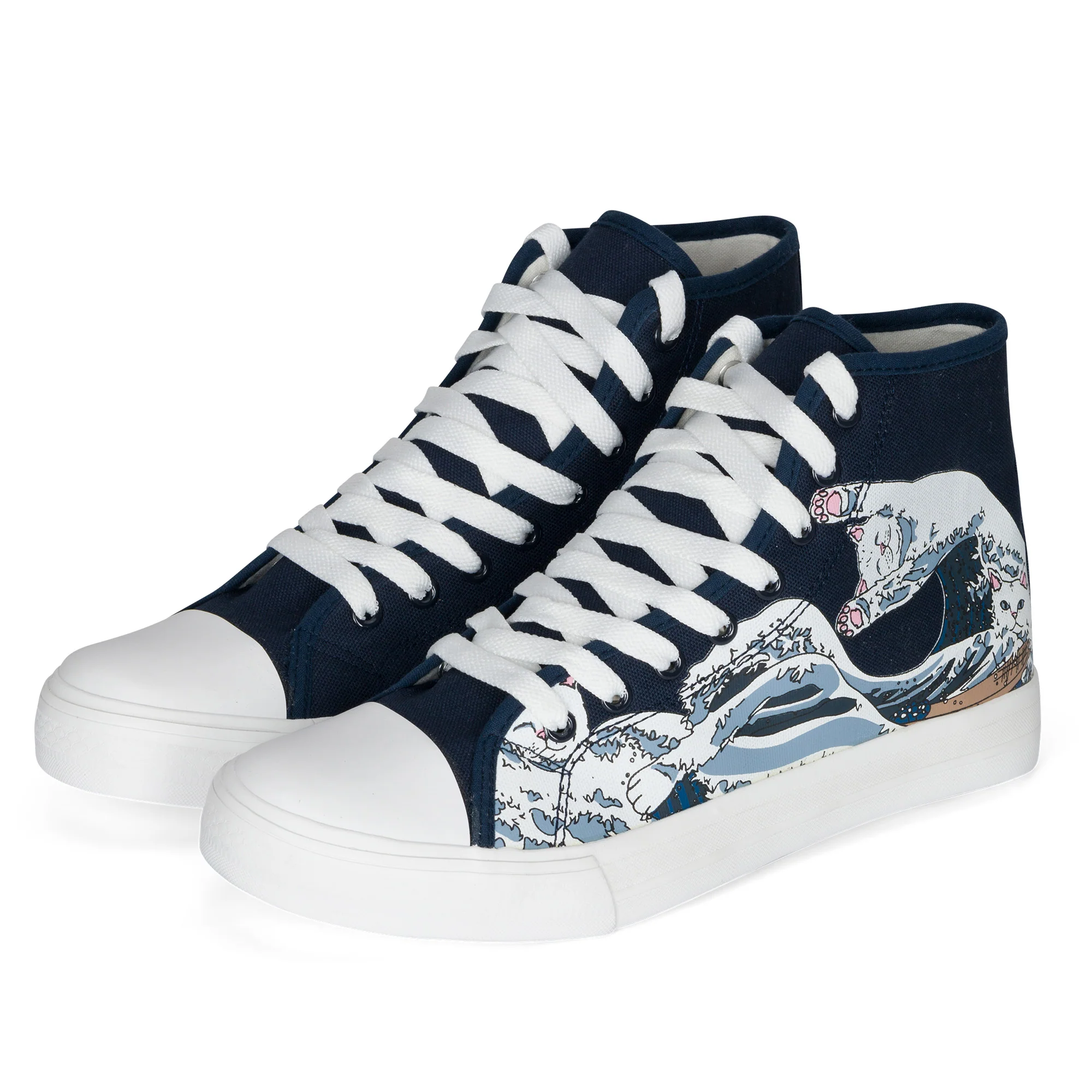 Great Wave High-Top Shoes (Blue) - Image 3