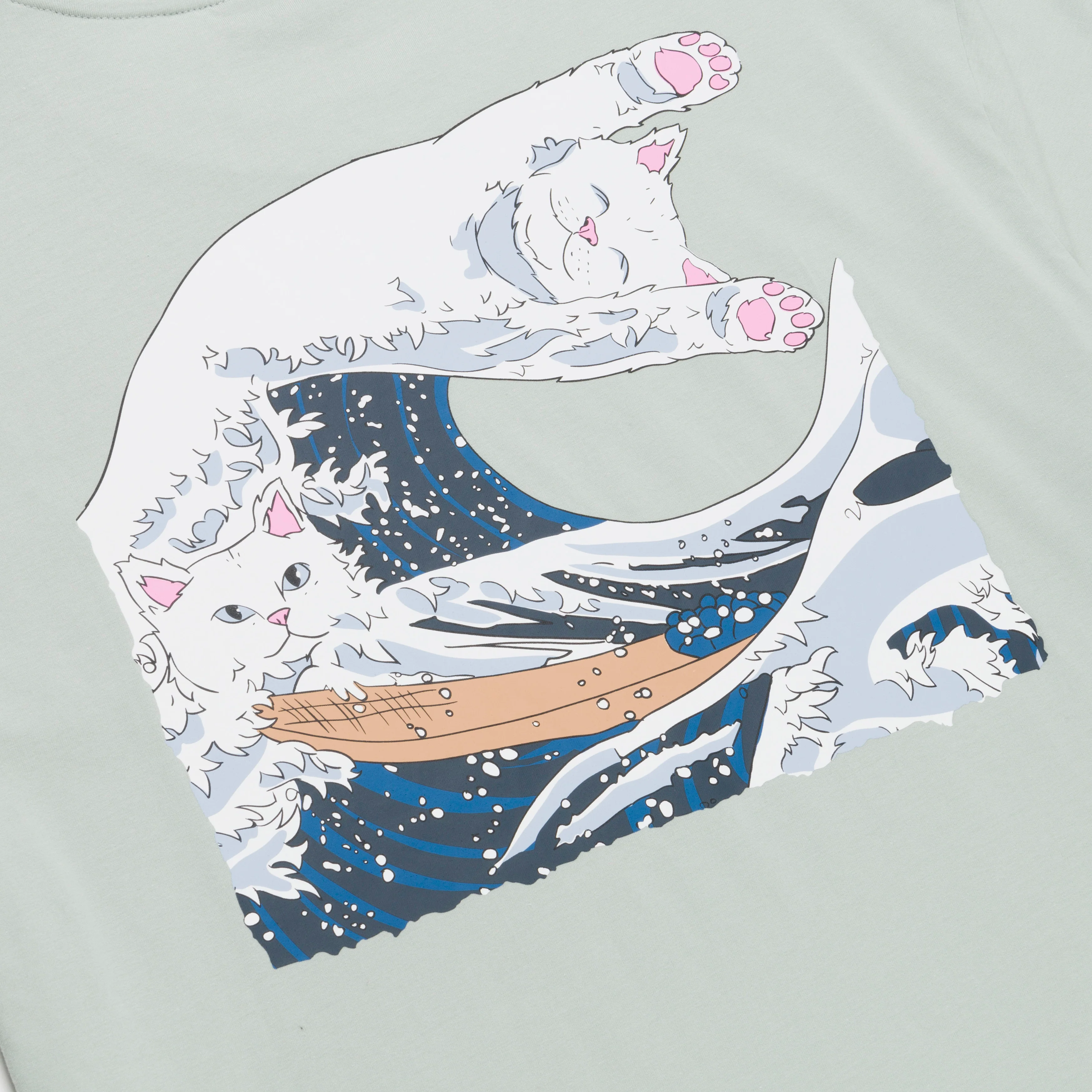 Great Wave Tee (Sage Grey) - Image 4