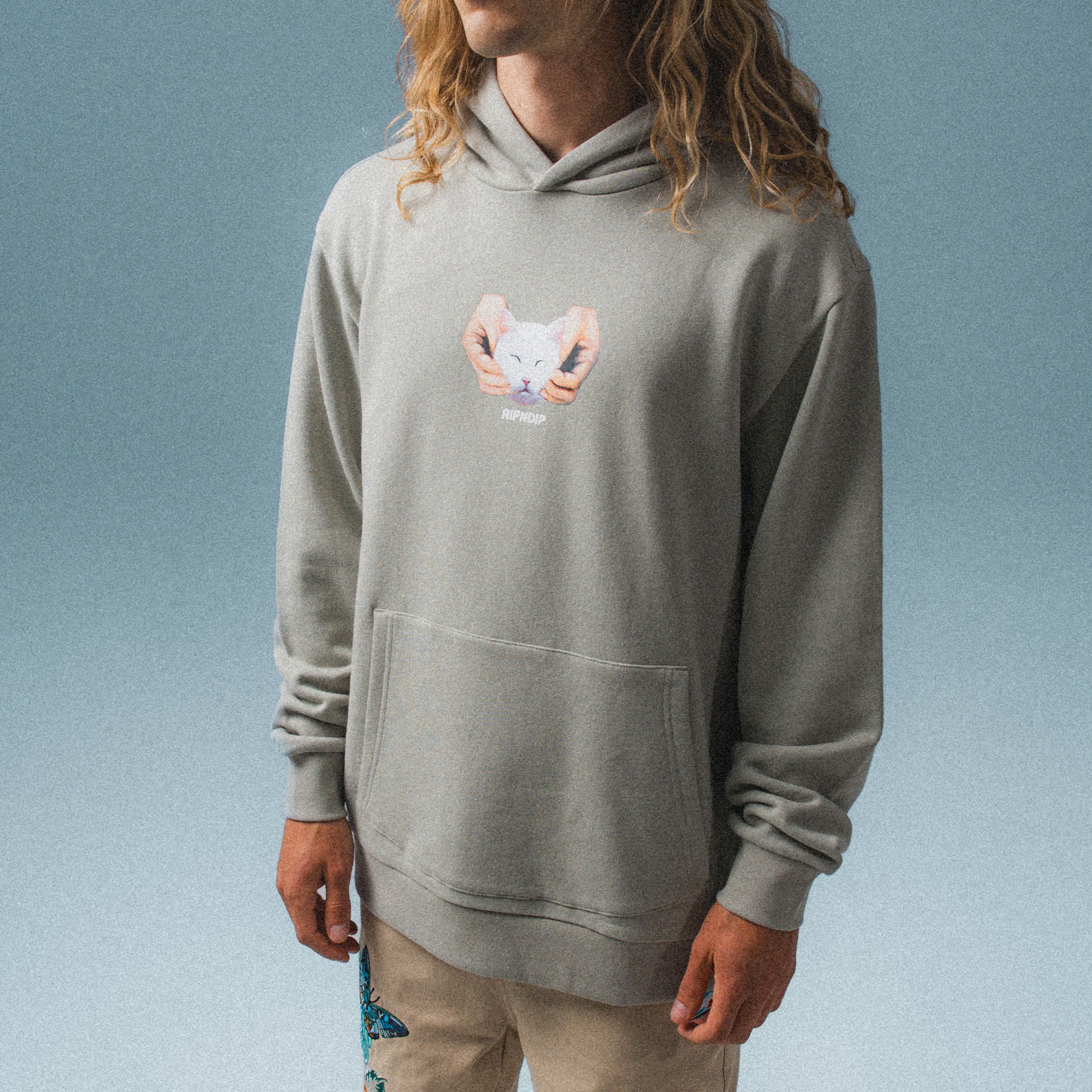 Happy Kitty Hoodie (Sage) - Image 2