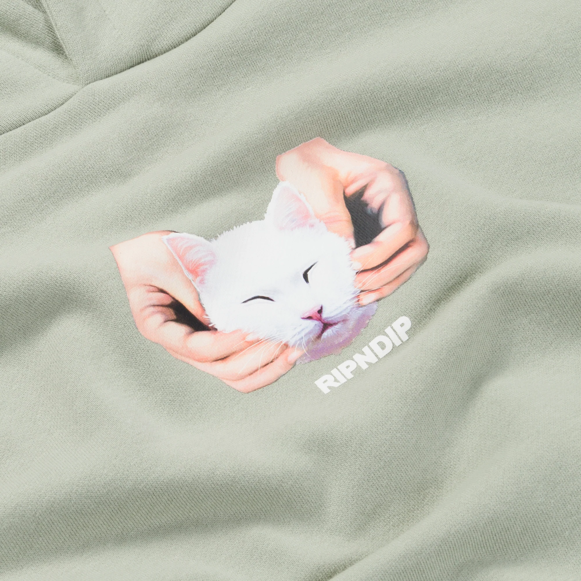 Happy Kitty Hoodie (Sage) - Image 3