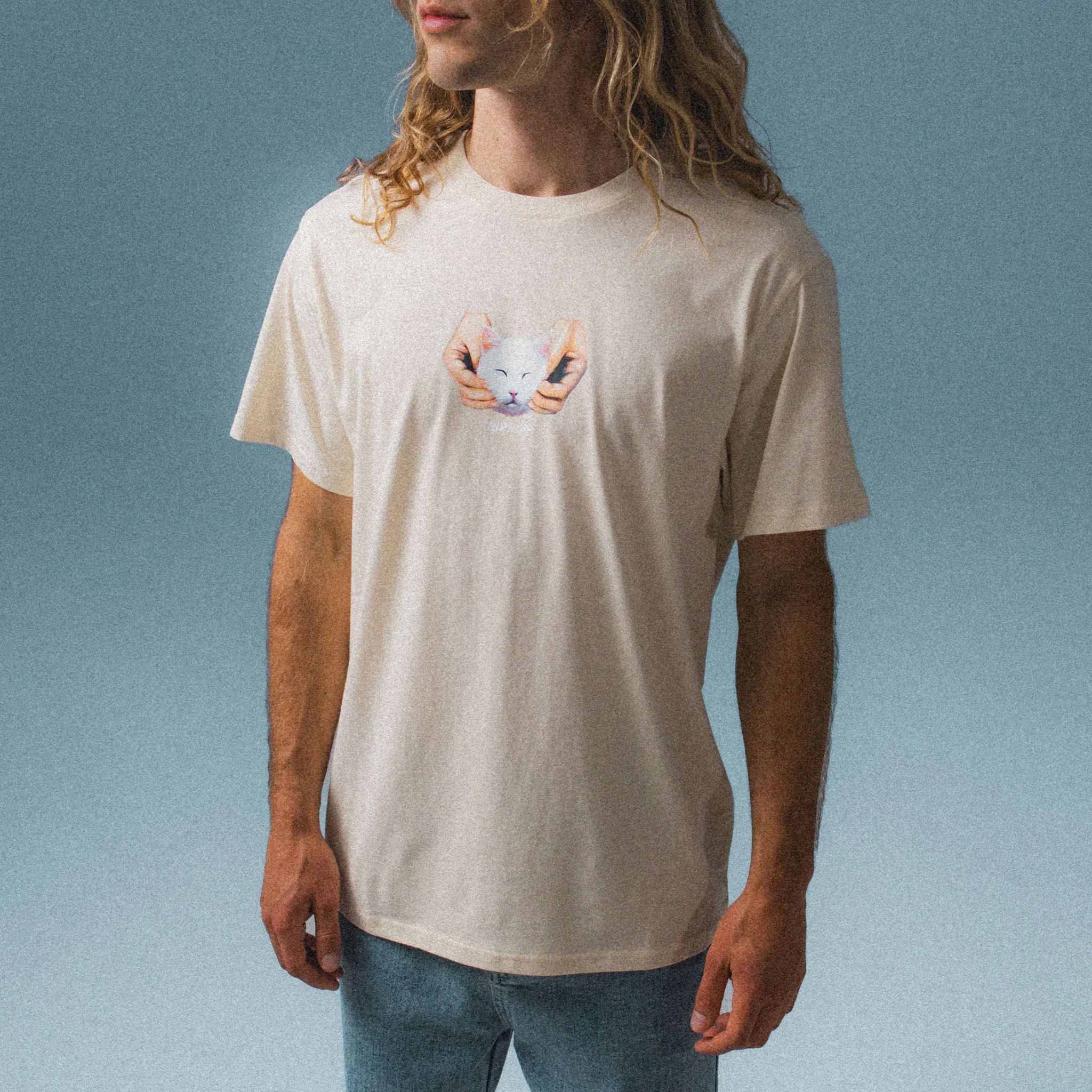 Happy Kitty Tee (Natural) - Image 2