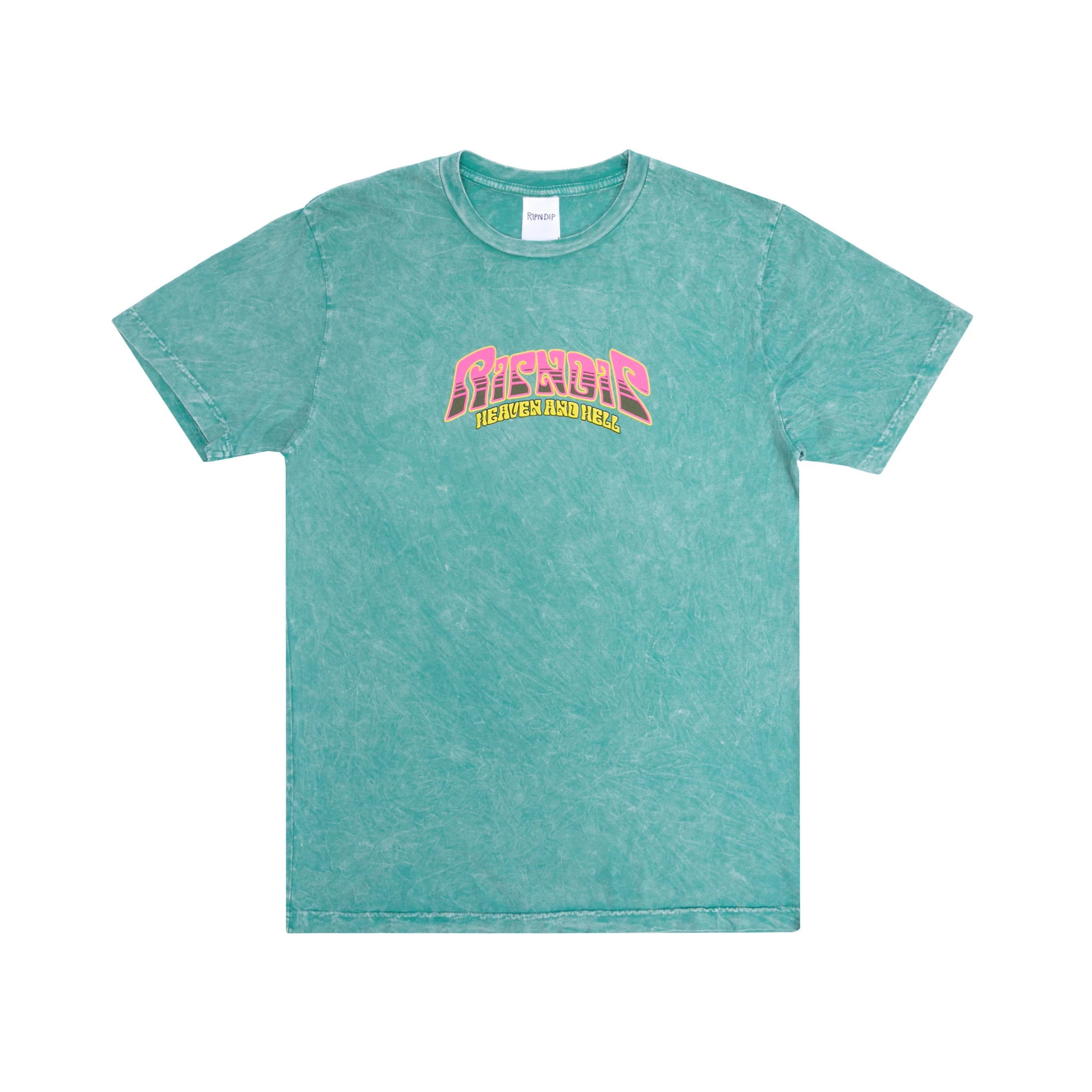 Heaven And Heck Battle Tee (Teal Mineral Wash) - Image 3