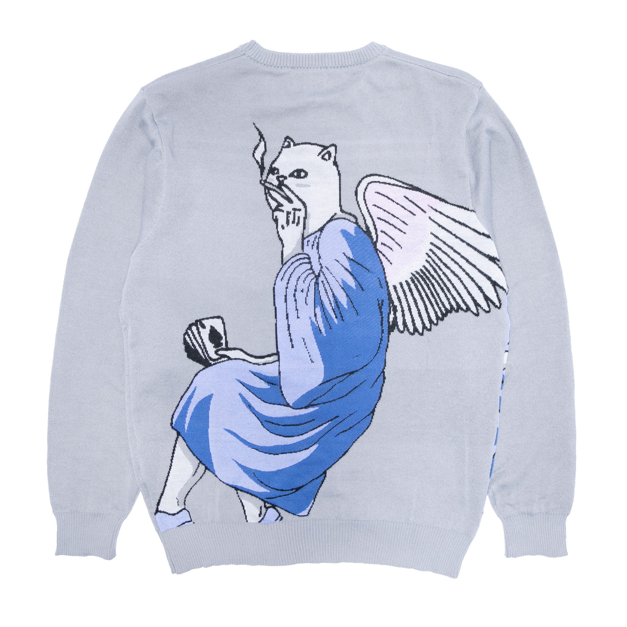 Heaven And Hell Knit Sweater (Light Blue) - Image 3