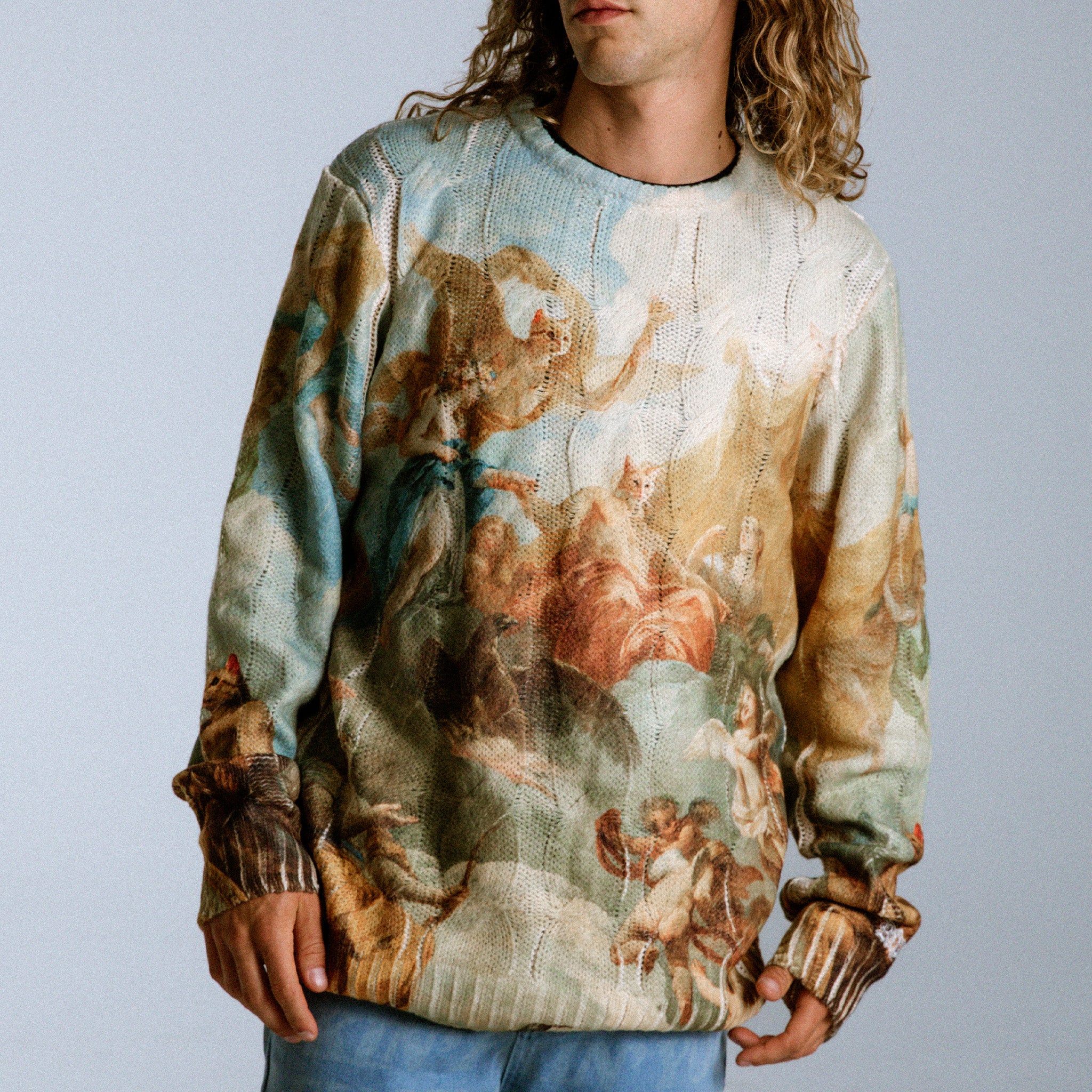 Heavens Waiting Cable Knit Sweater (Multi) - Image 2