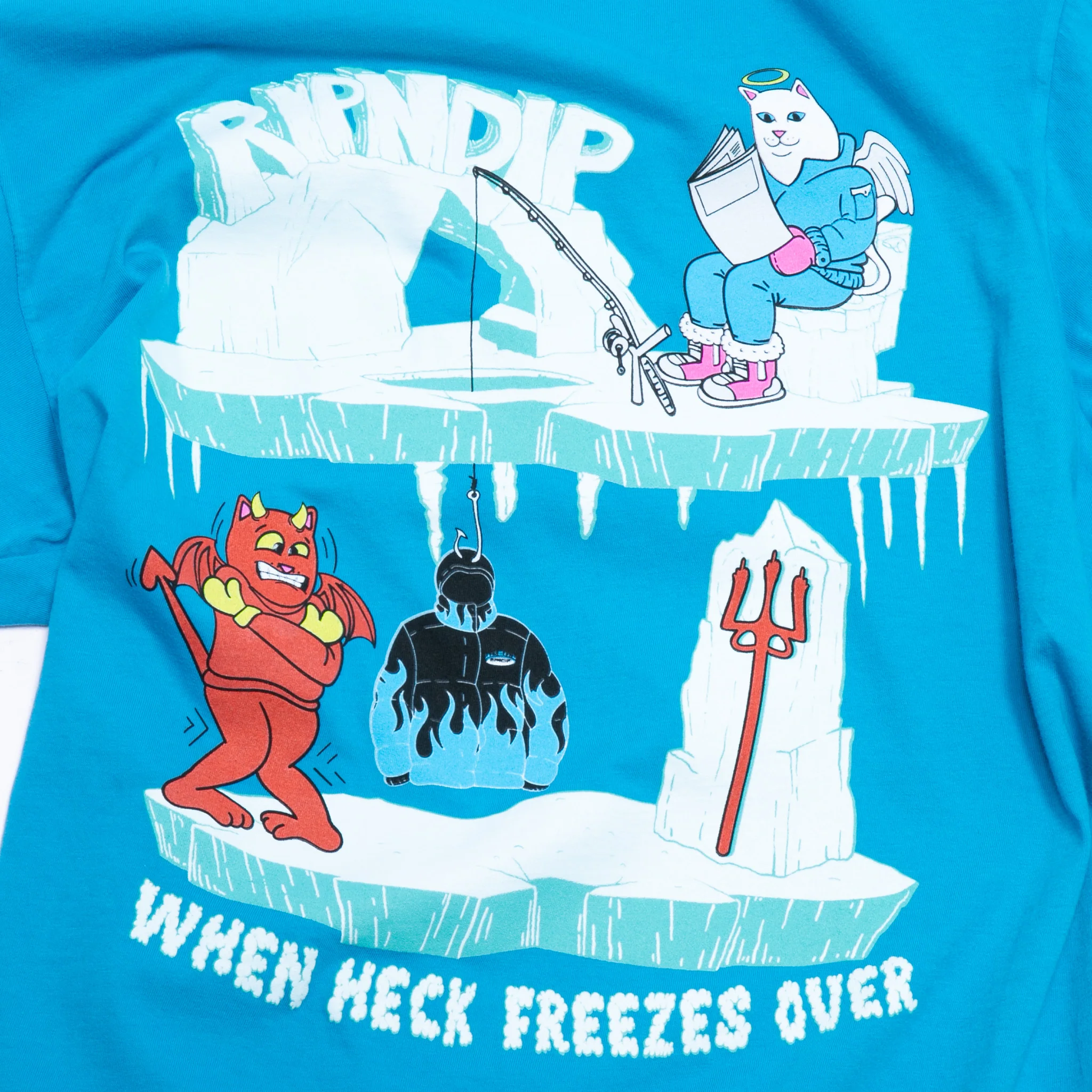 Heck Freezes Over Tee (Azure Blue) - Image 4