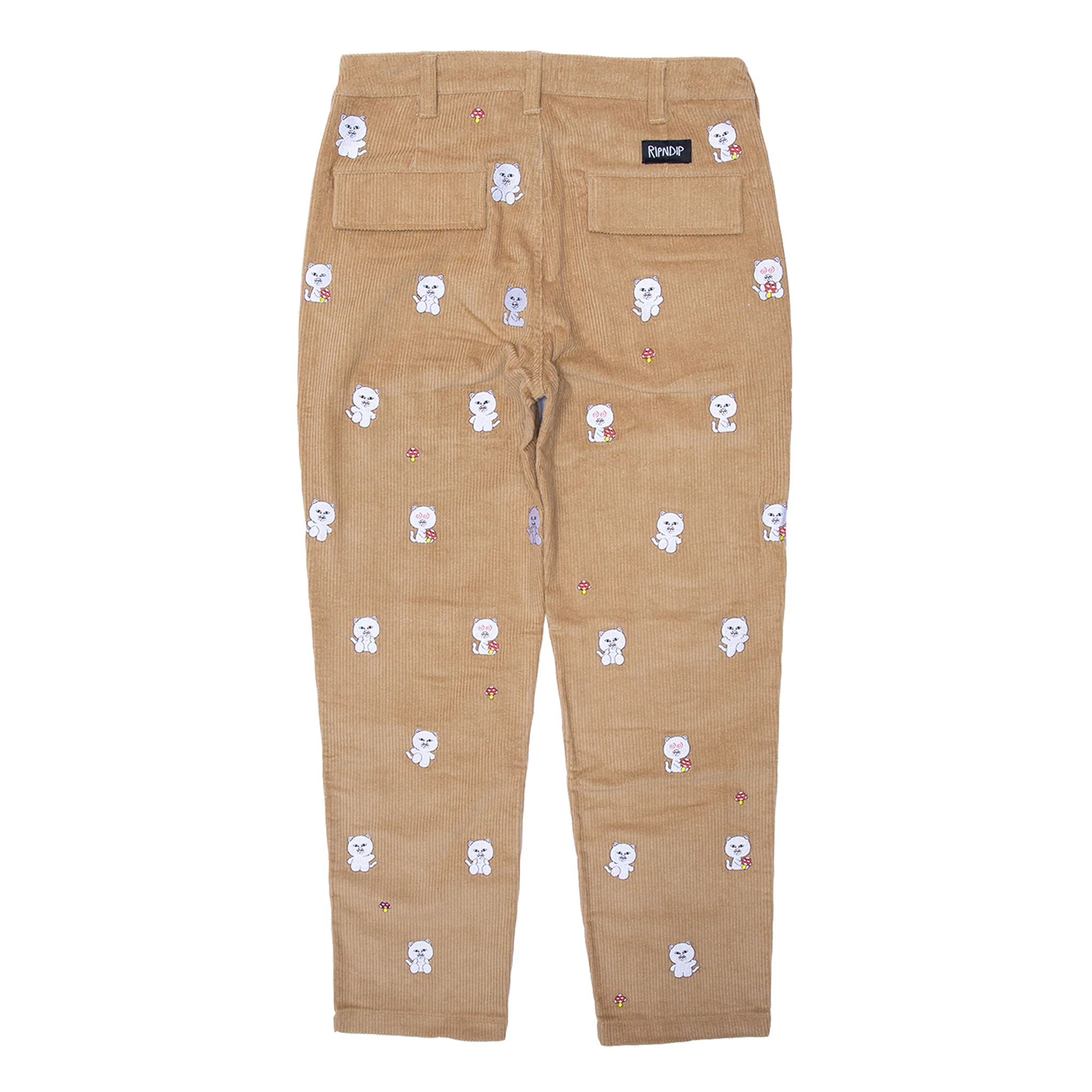 Hello Nermy Corduroy Embroidered Pants (Tan) - Image 2