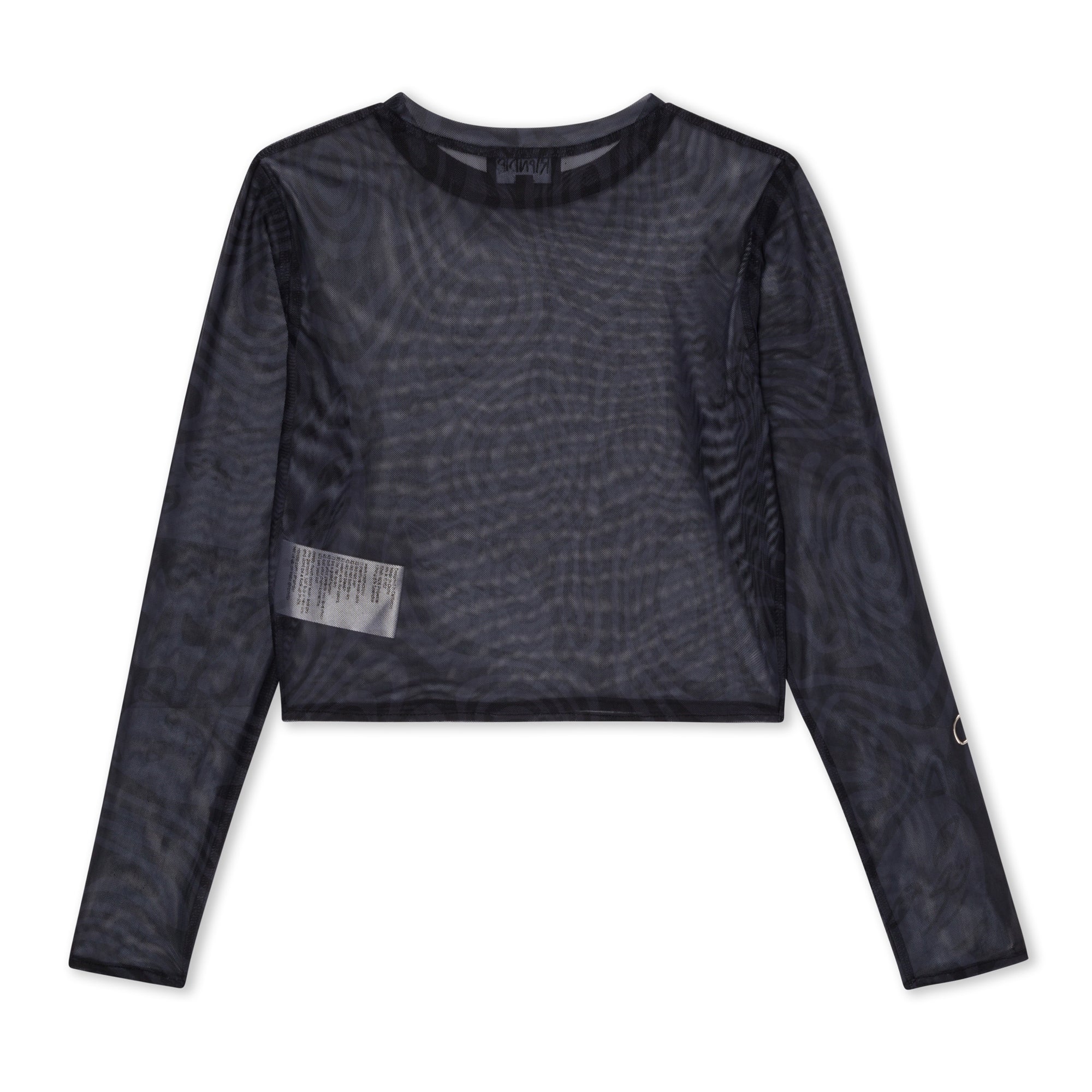 Hypnotic Crop Mesh Long Sleeve (Black) - Image 5