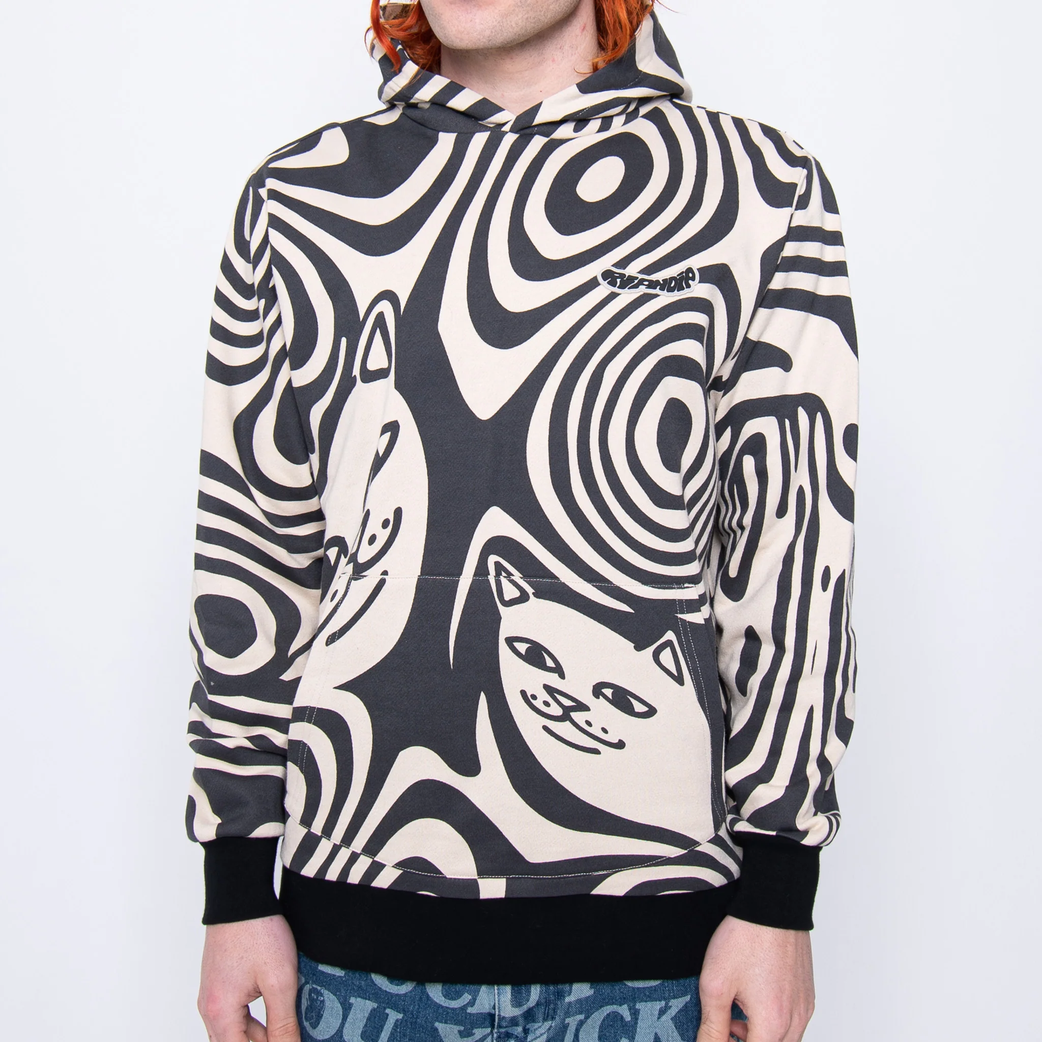 Hypnotic Hoodie (Black/Cream) - Image 3