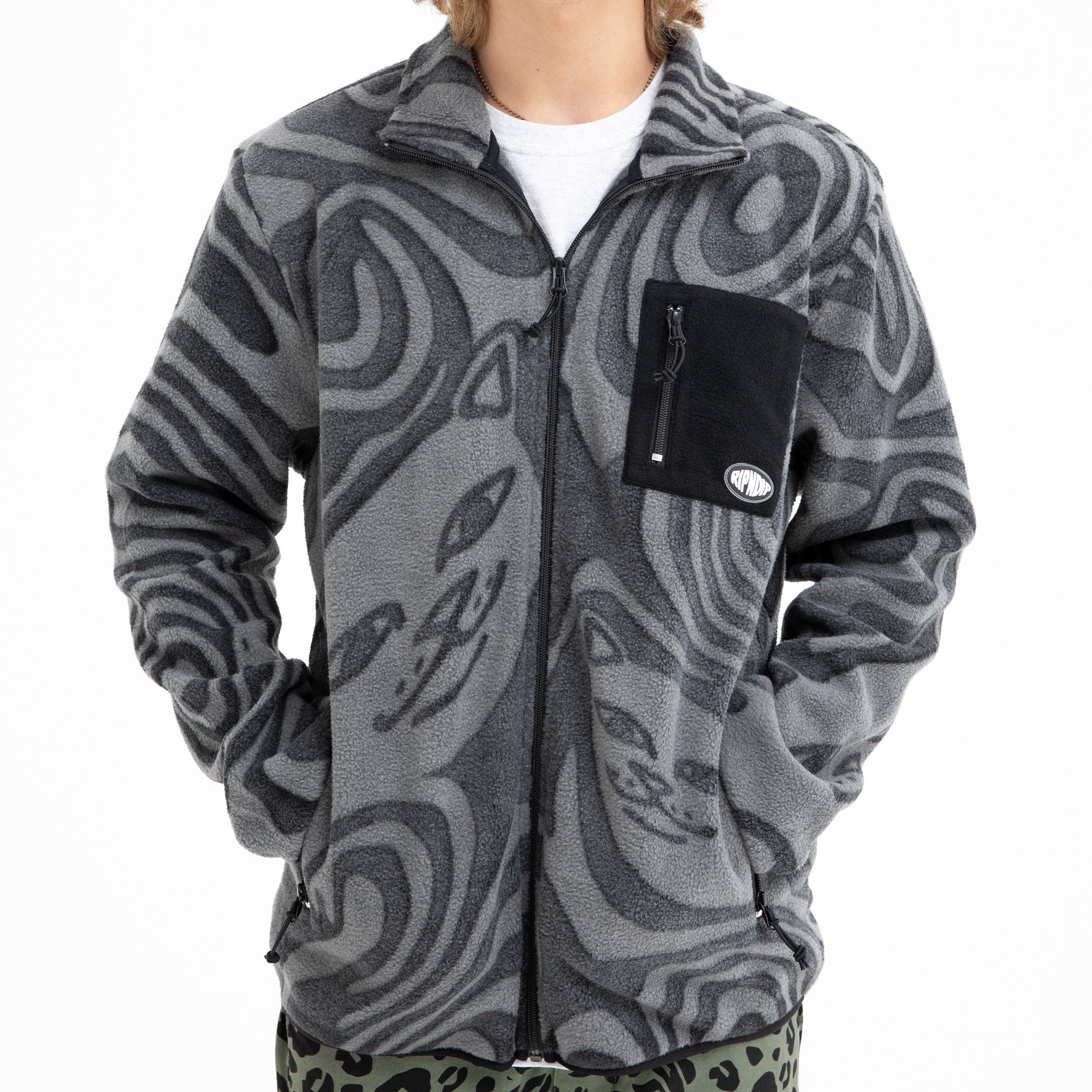 Hypnotic Polar Fleece Jacket (Black) - Image 3