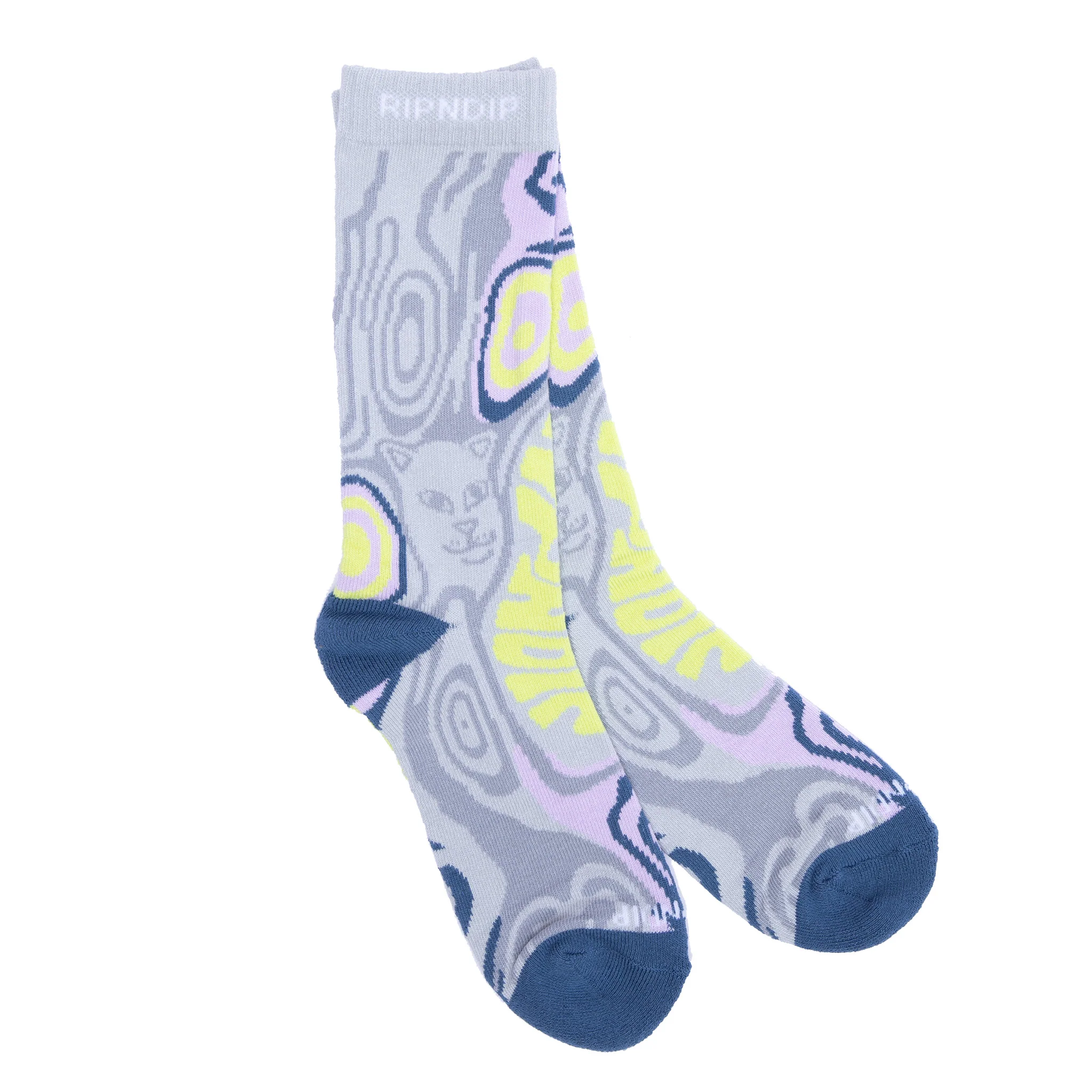 Hypnotic Socks (Grey/Lavender) - Image 2