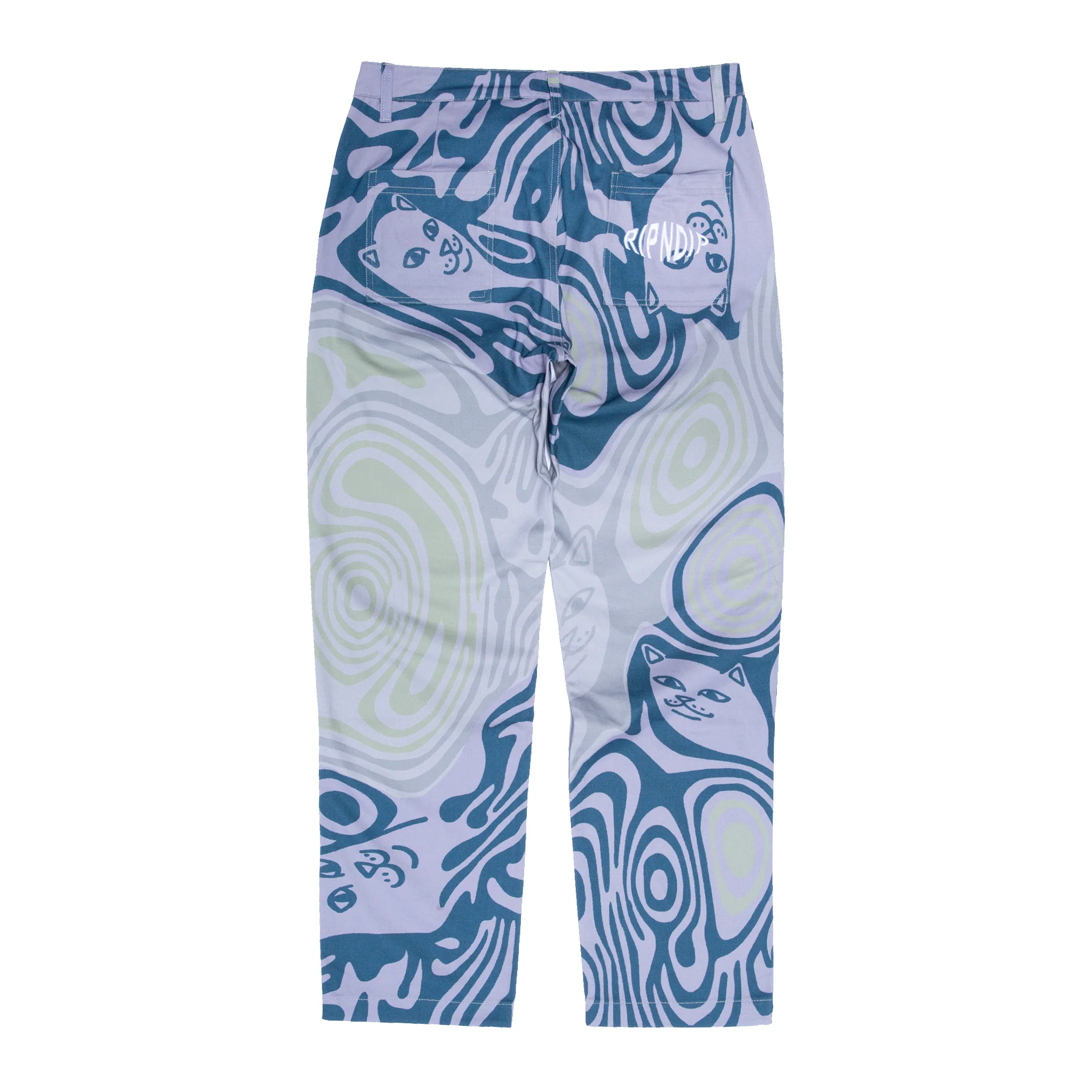 Hypnotic Twill Pants (Grey/Lavender/Neon) - Image 3