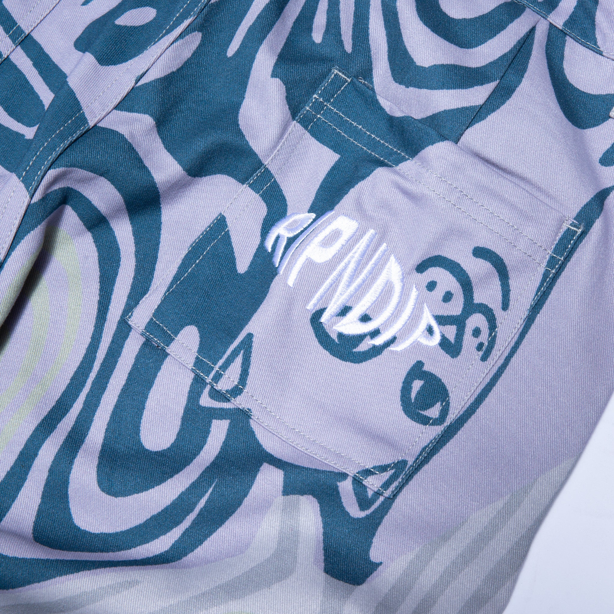 Hypnotic Twill Pants (Grey/Lavender/Neon) - Image 4