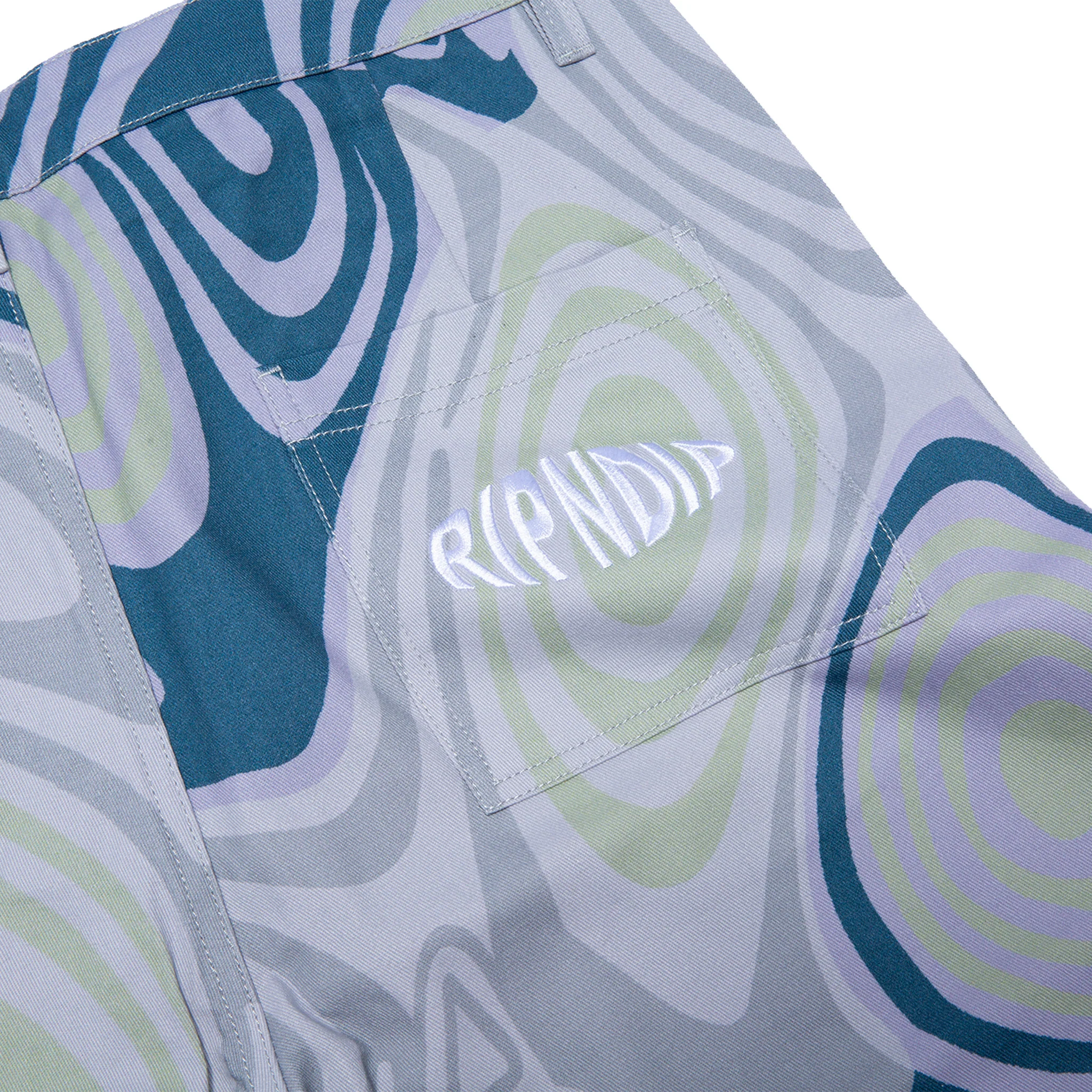 Hypnotic Twill Shorts (Grey/Lavender/Neon) - Image 4