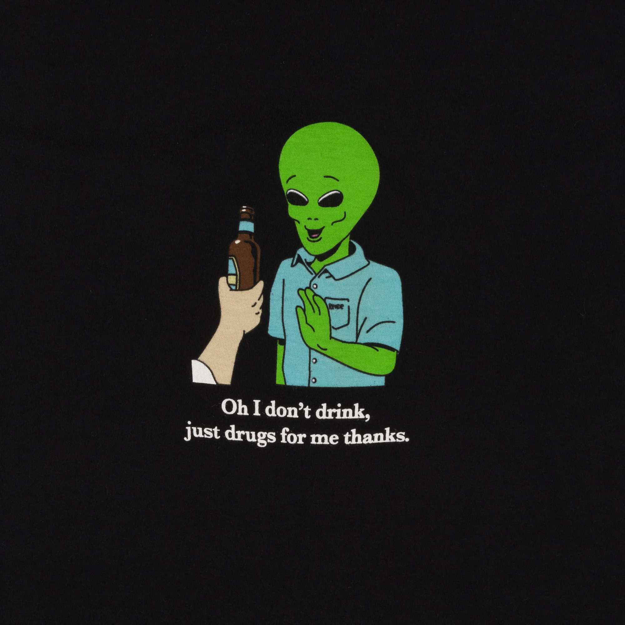 I Don't Drink Tee (Black) - Image 3