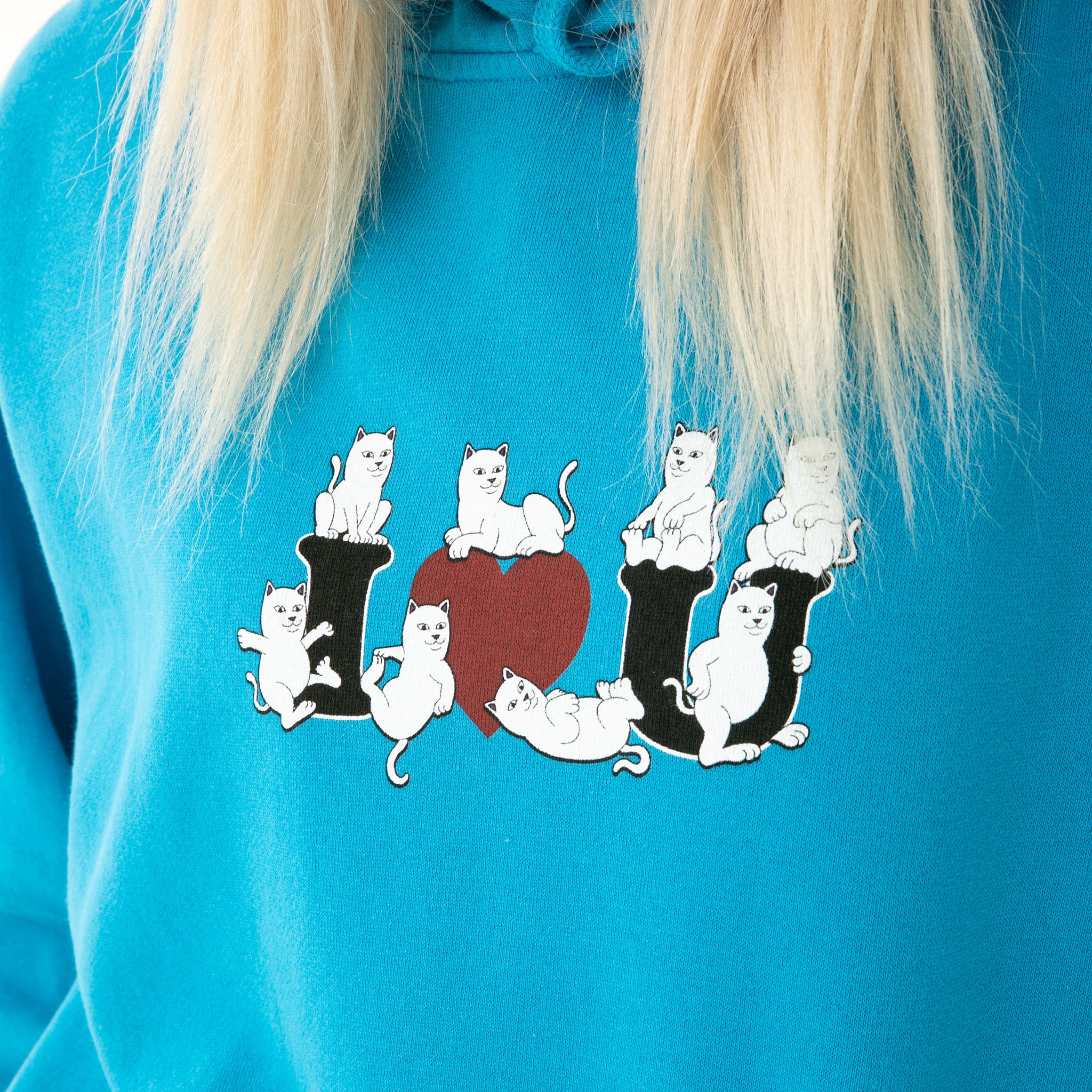 I Heart U Hoodie (Azure Blue) - Image 2