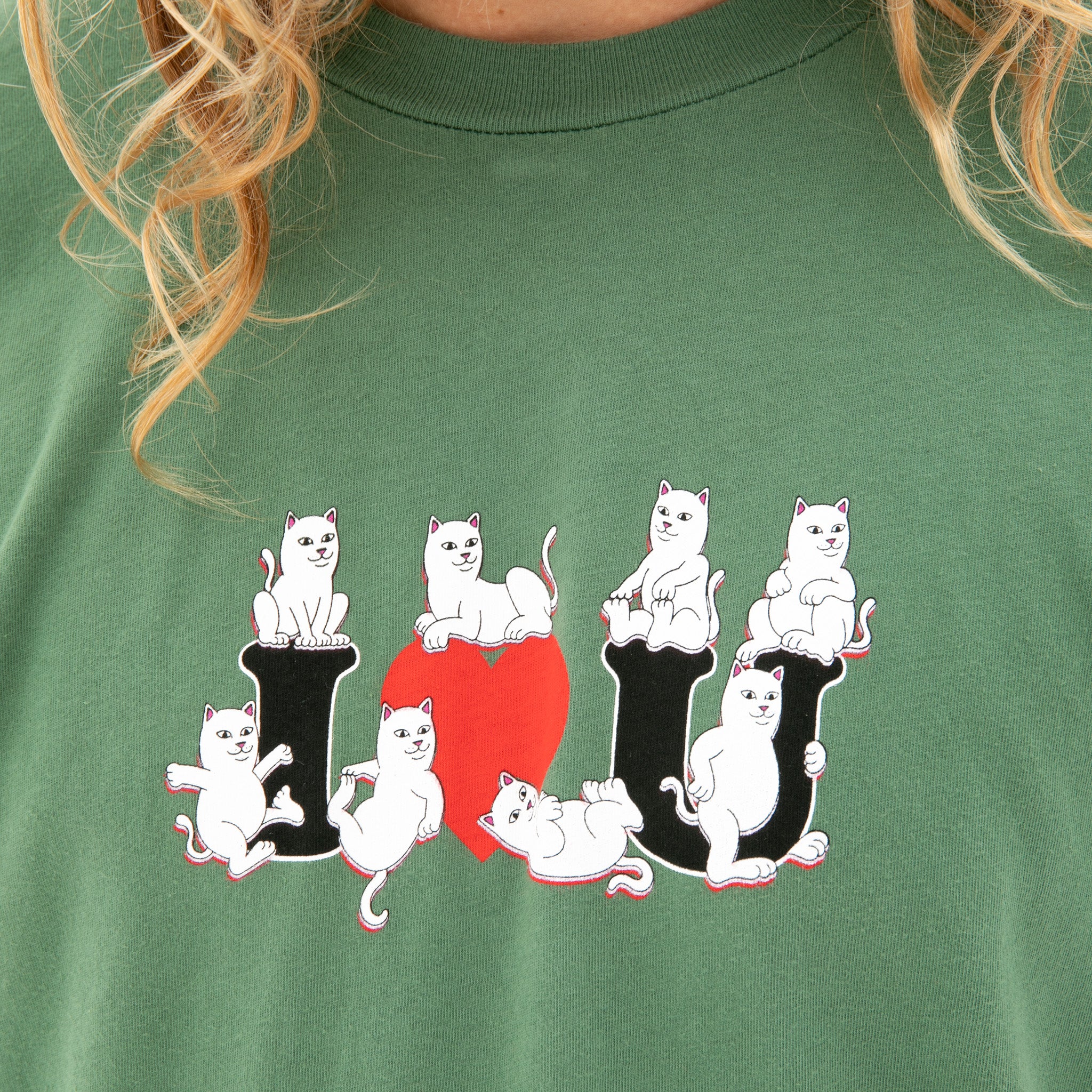 I Heart U Tee (Olive) - Image 2