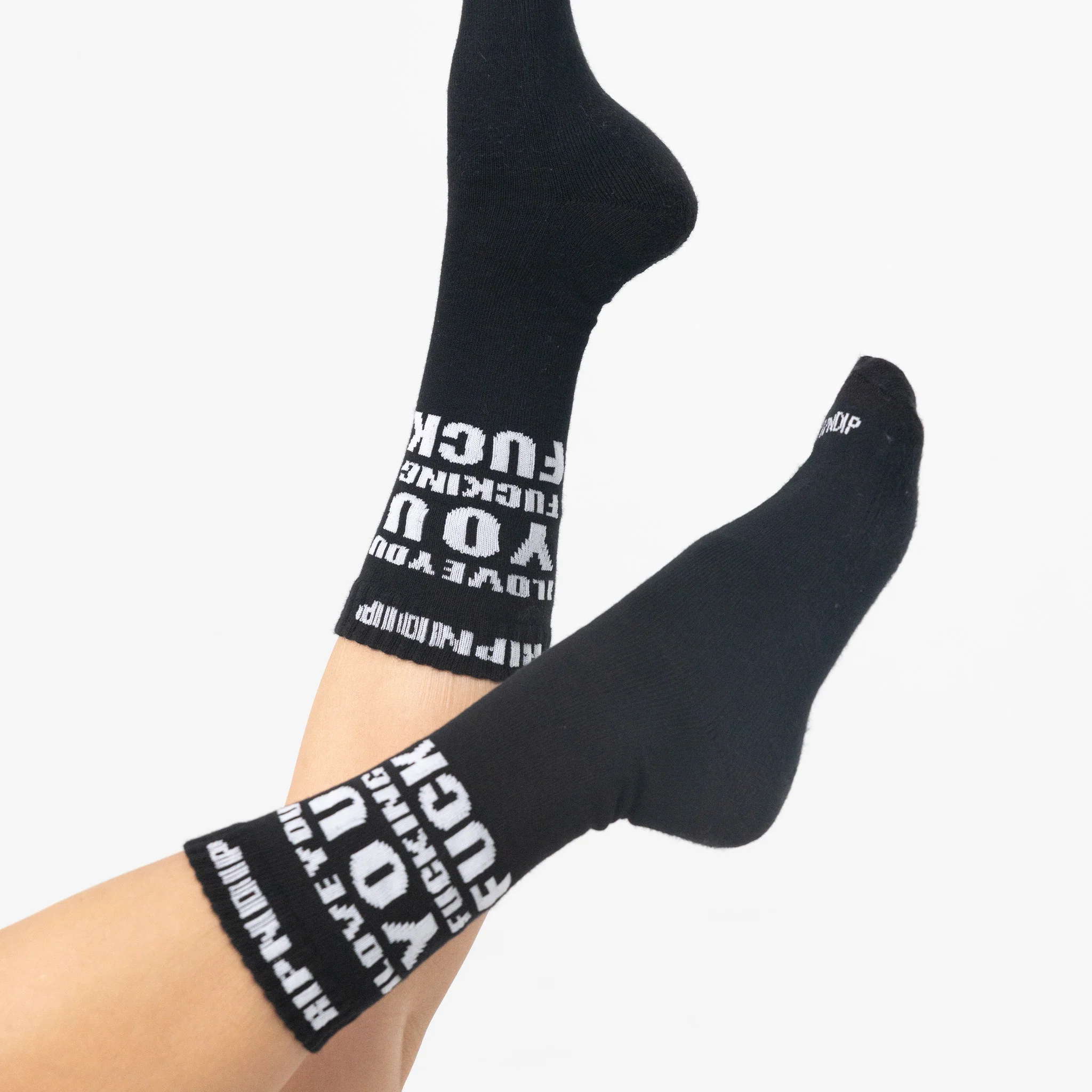 ILY Fuckin Fuck Socks (Black) - Image 2