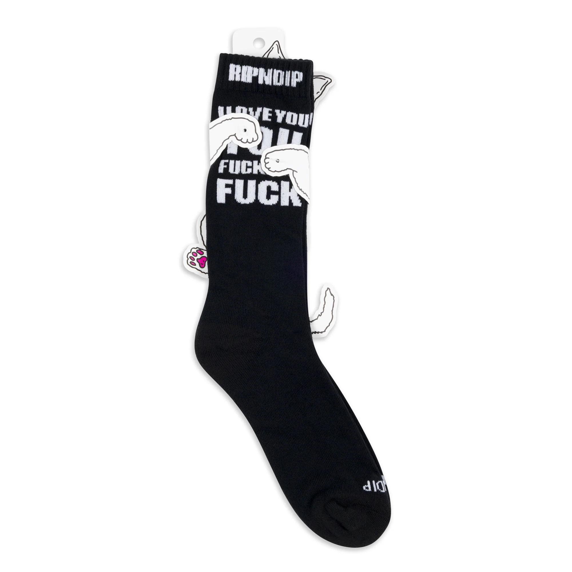 ILY Fuckin Fuck Socks (Black) - Image 4