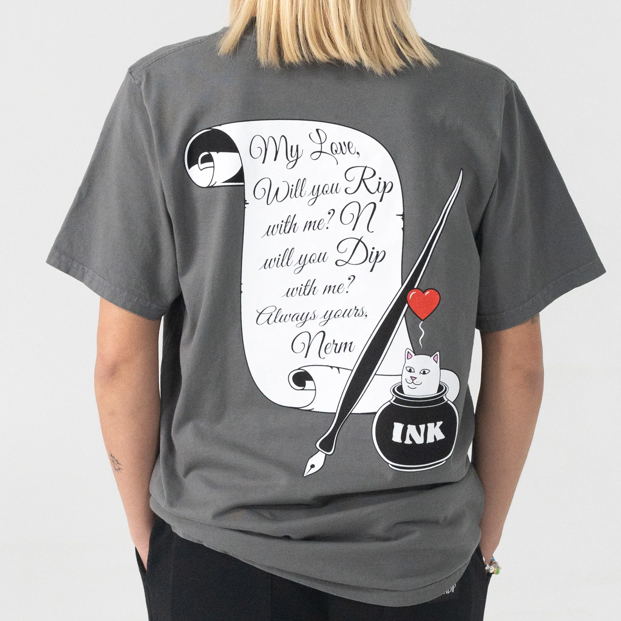 ILY RIPNDIP Tee (Charcoal) - Image 3