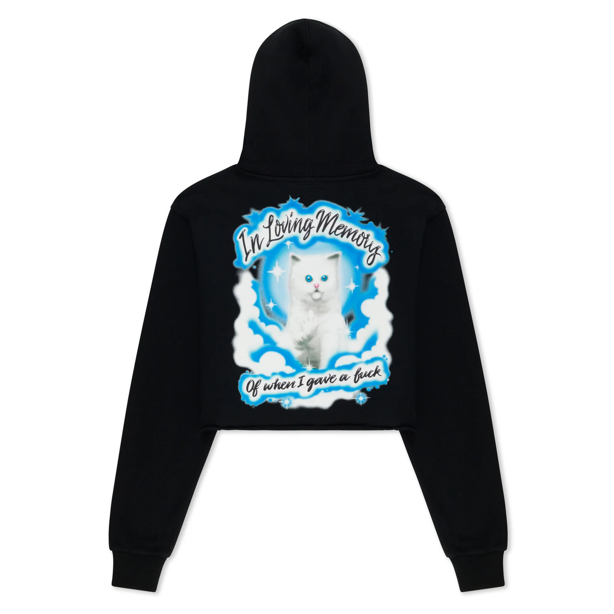 In Loving Memory Cropped Hoodie (Black) - Image 3