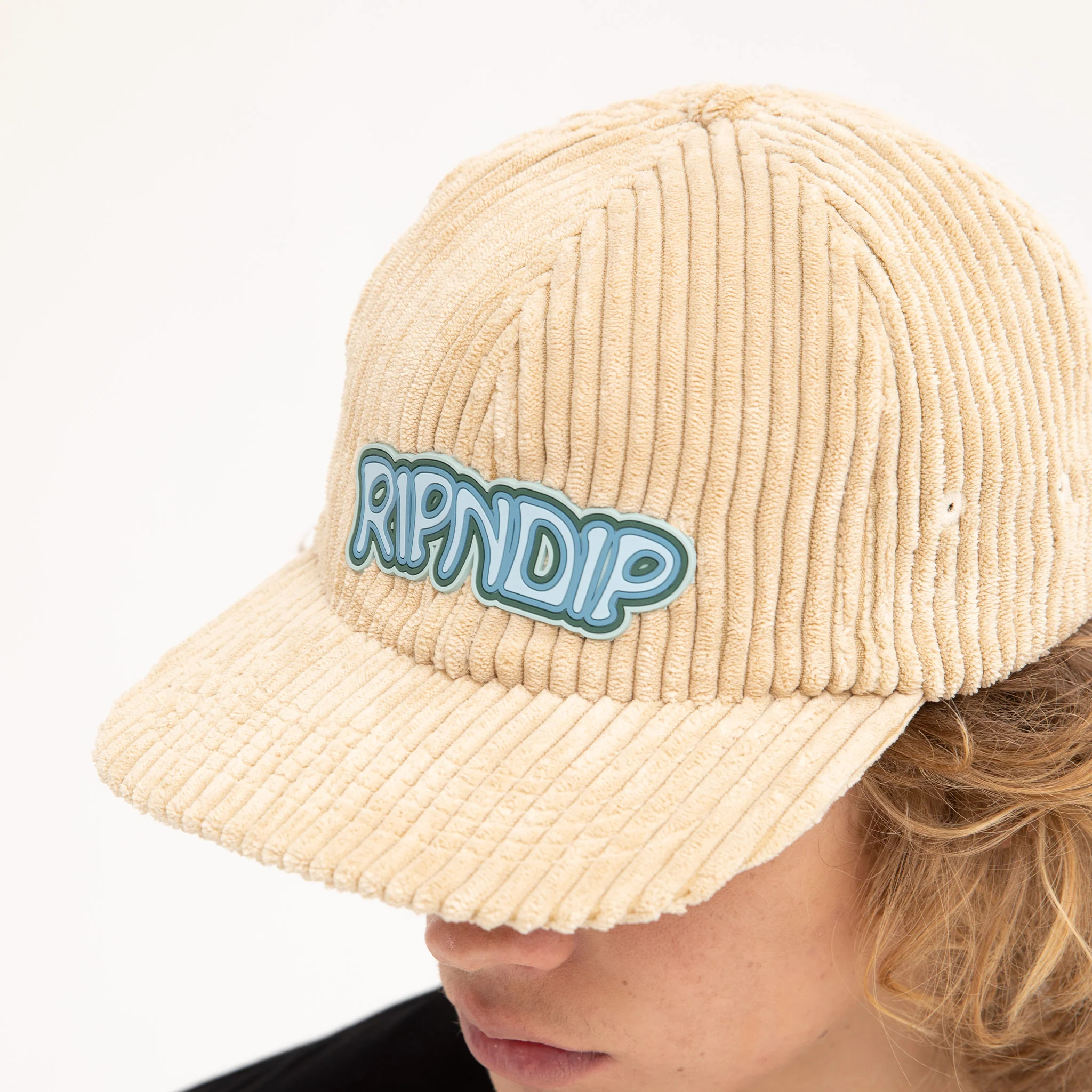 Intertwined 6 Panel Corduroy Strapback (Khaki) - Image 2