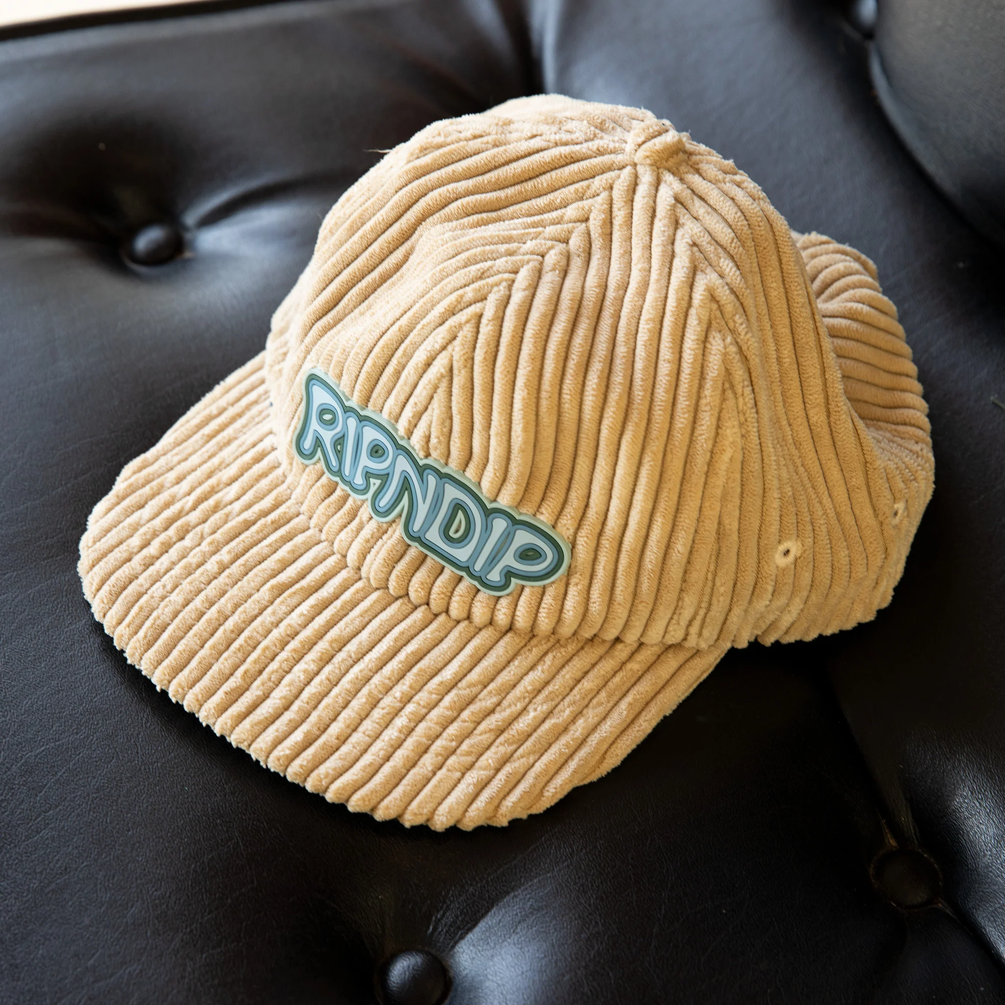 Intertwined 6 Panel Corduroy Strapback (Khaki) - Image 3