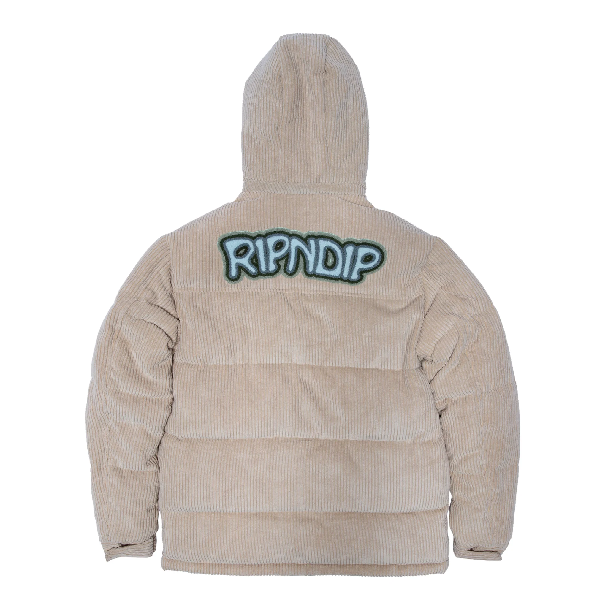 Intertwined Corduroy Puffer Jacket (Khaki) - Image 7