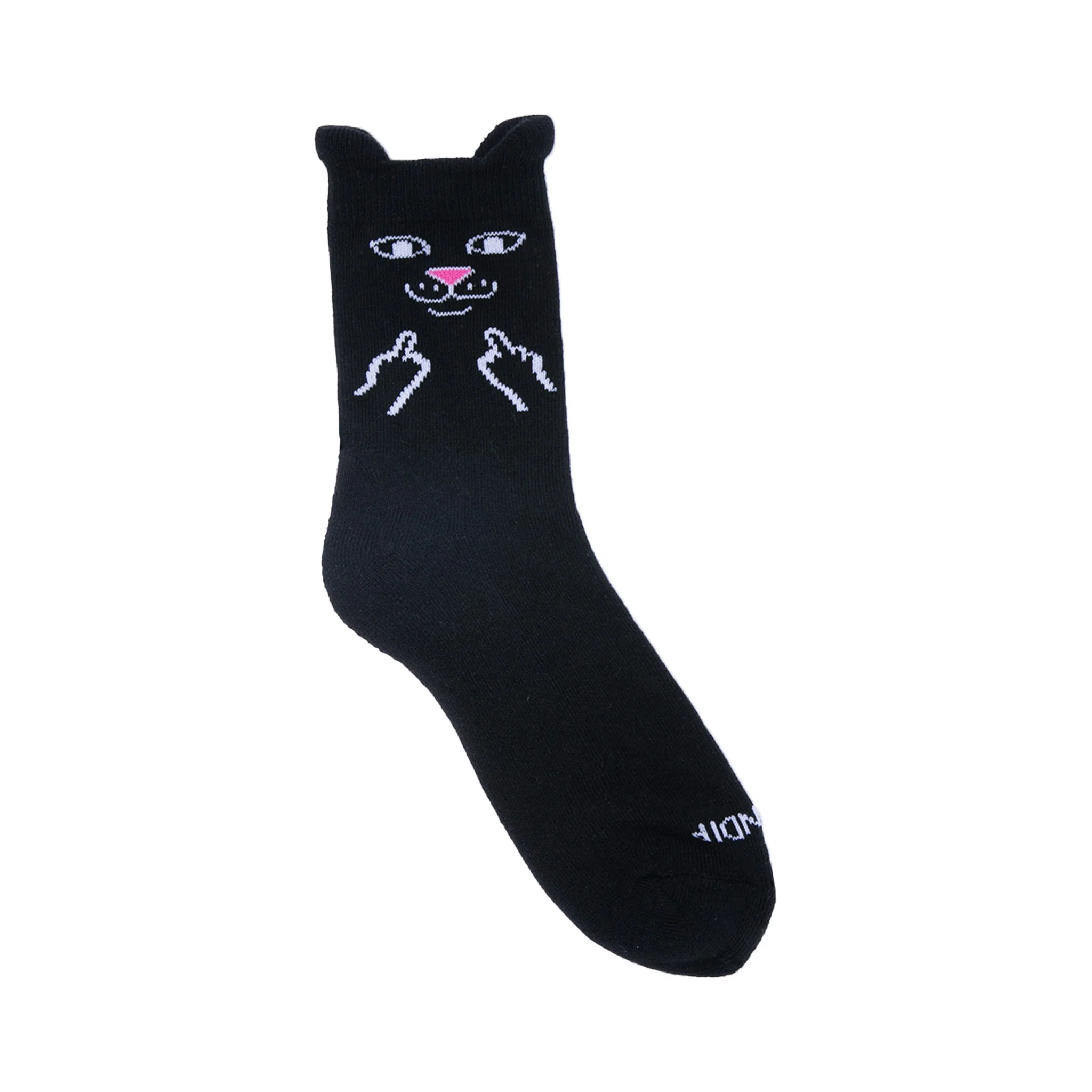 Jerm Face Mid Socks (Black)