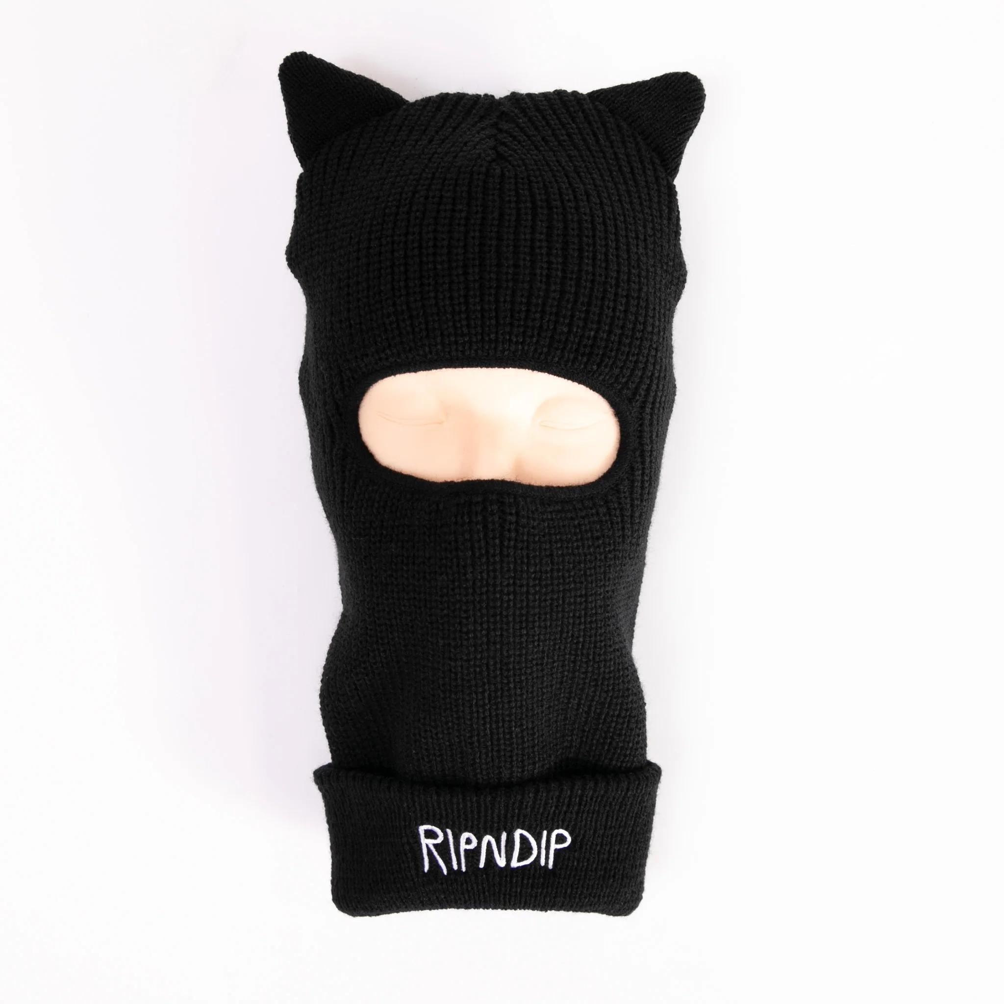 Jermal Ears Ribbed Balaclava (Black) - Image 3