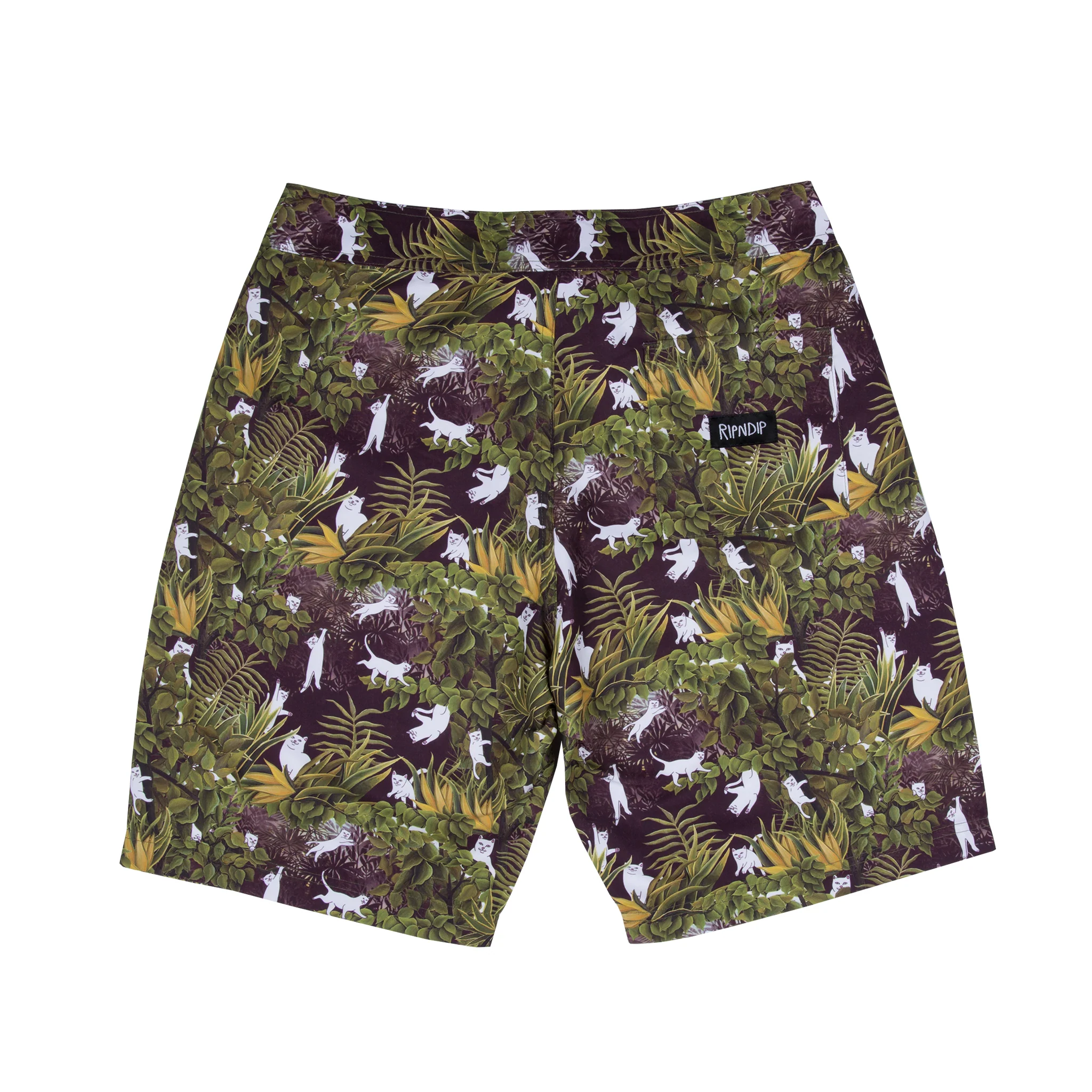 Jungle Nerm Swim Shorts (Black) - Image 2