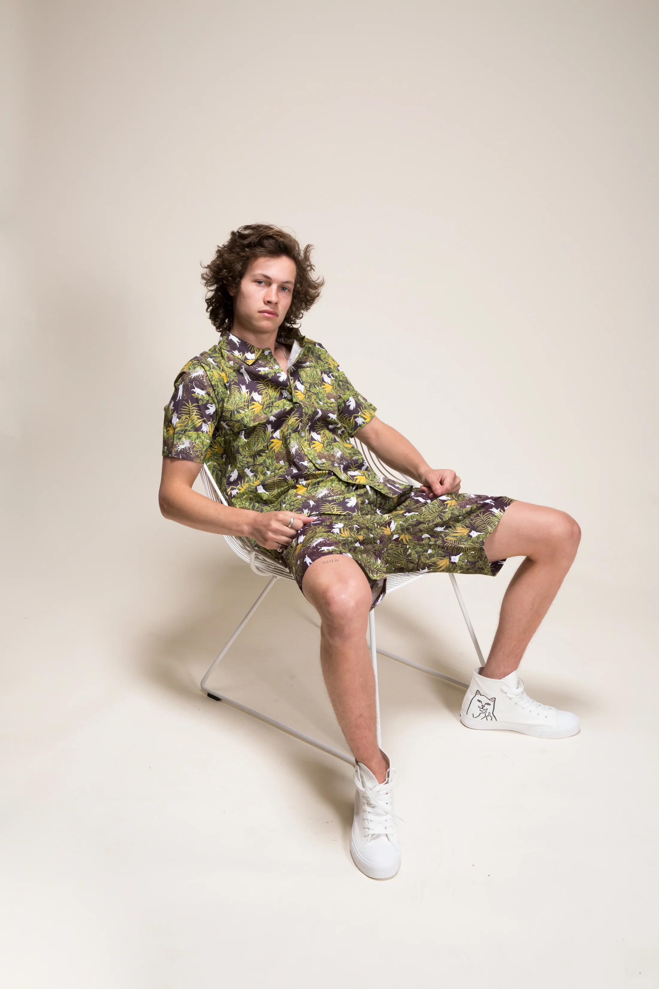 Jungle Nerm Swim Shorts (Black) - Image 4