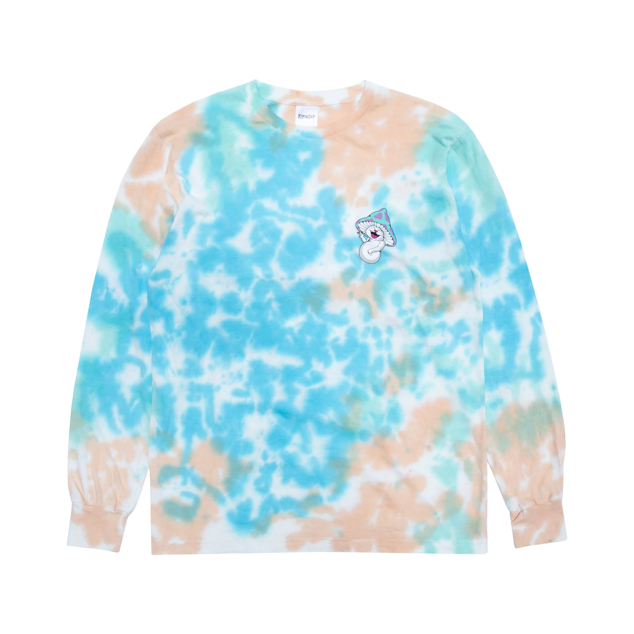 Kaleidoscopic Long Sleeve (Light Blue/Peach Tie Dye) - Image 3