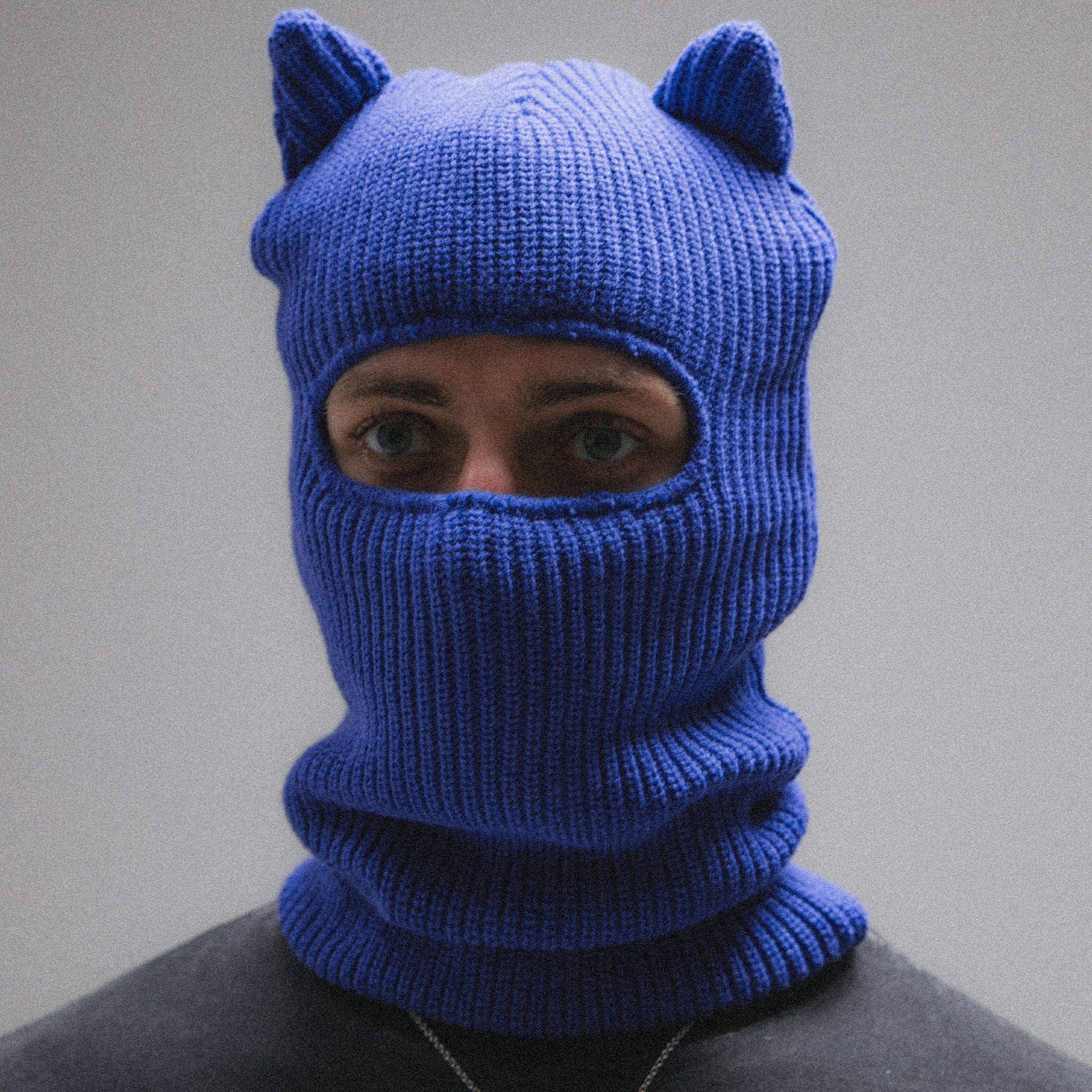Kitty Ears Ski Mask (Royal Blue) - Image 2
