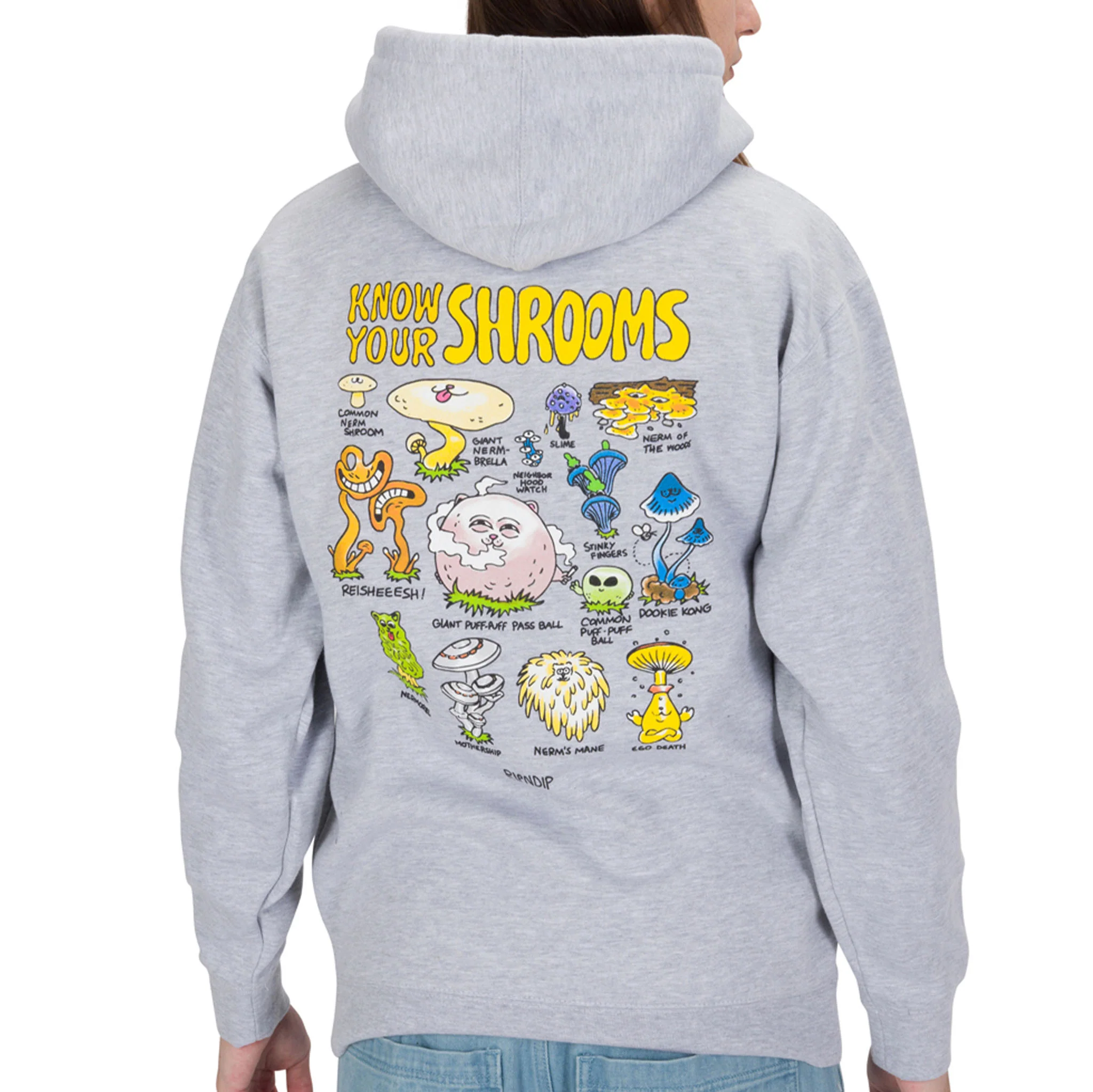Know Ur Shrooms Hoodie (Ash Heather) - Image 2