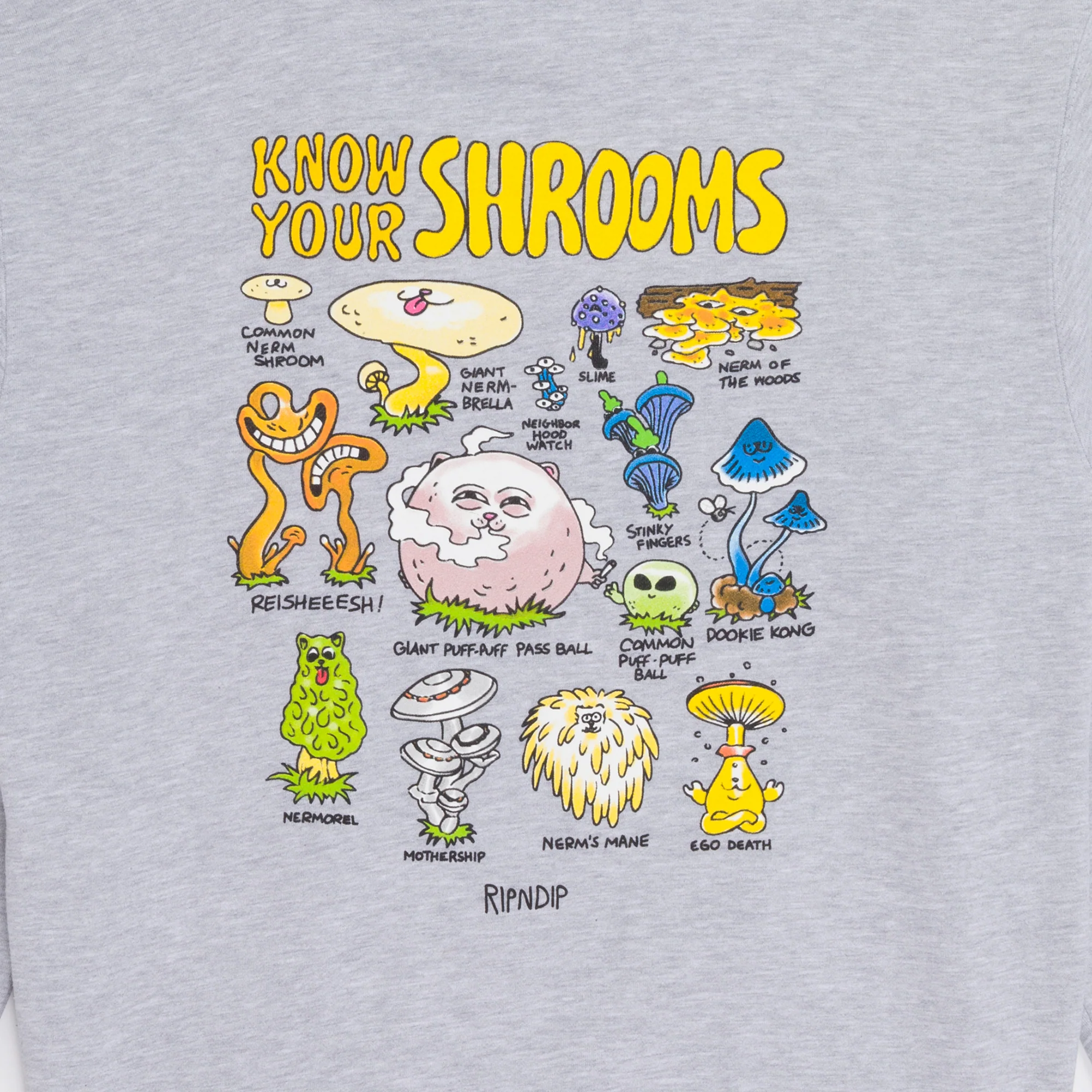 Know Ur Shrooms Hoodie (Ash Heather) - Image 5