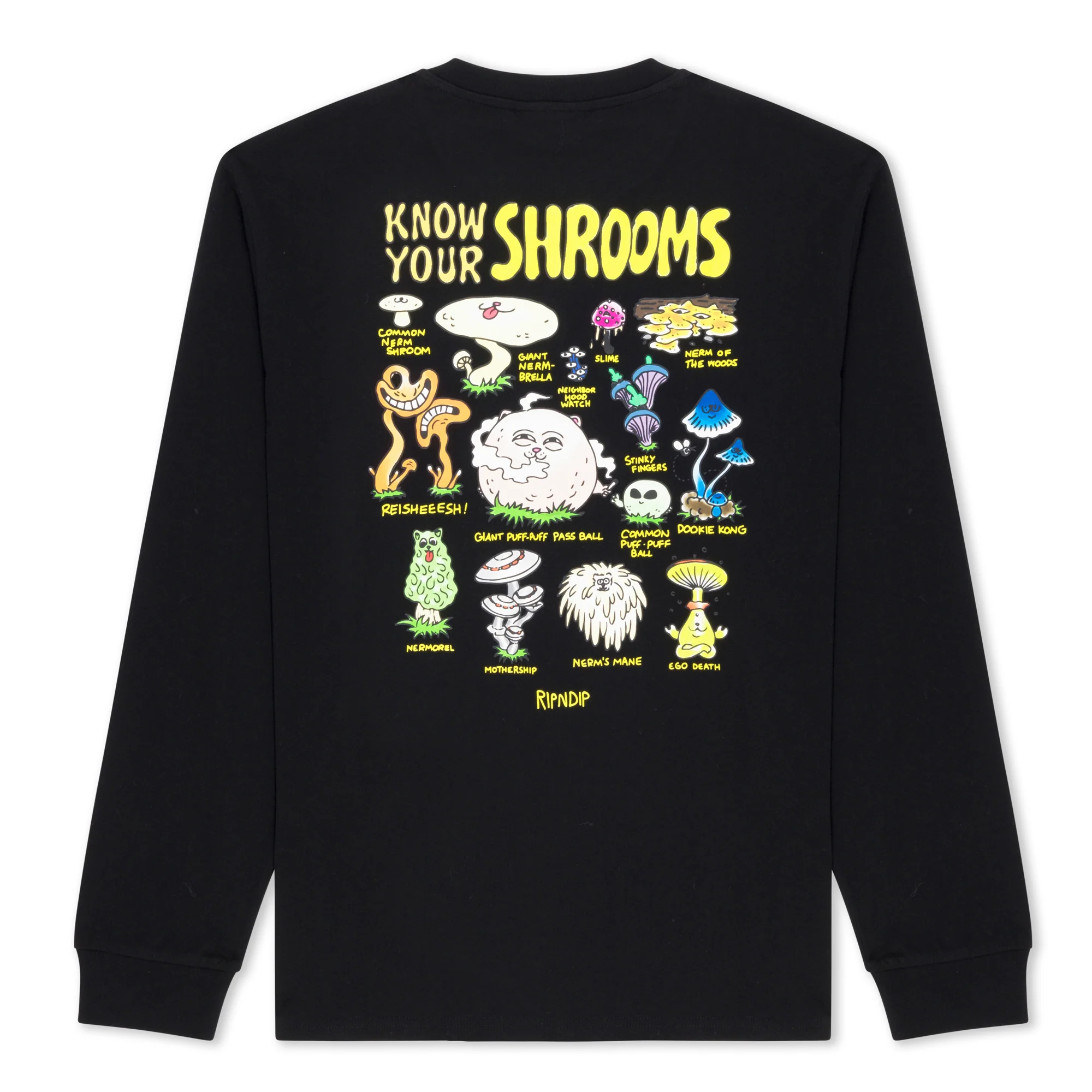 Know Ur Shrooms Long Sleeve (Black)