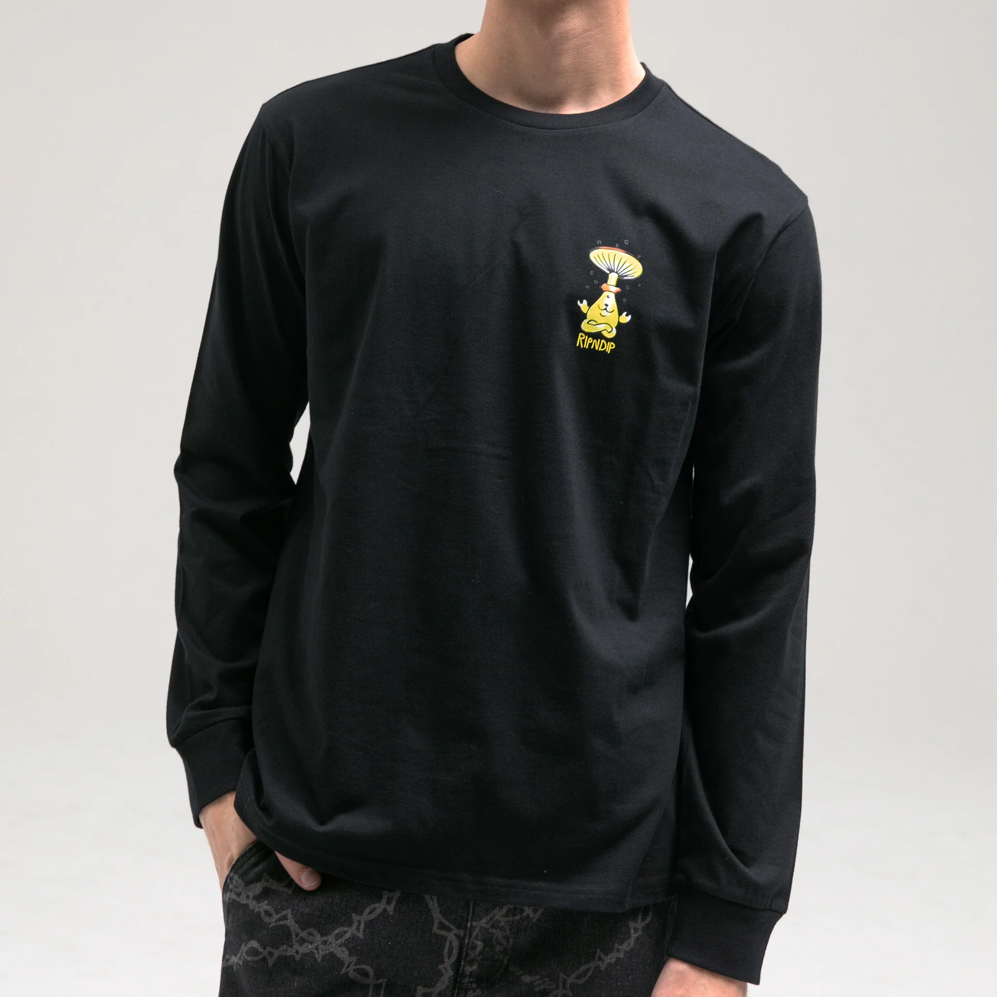 Know Ur Shrooms Long Sleeve (Black) - Image 2