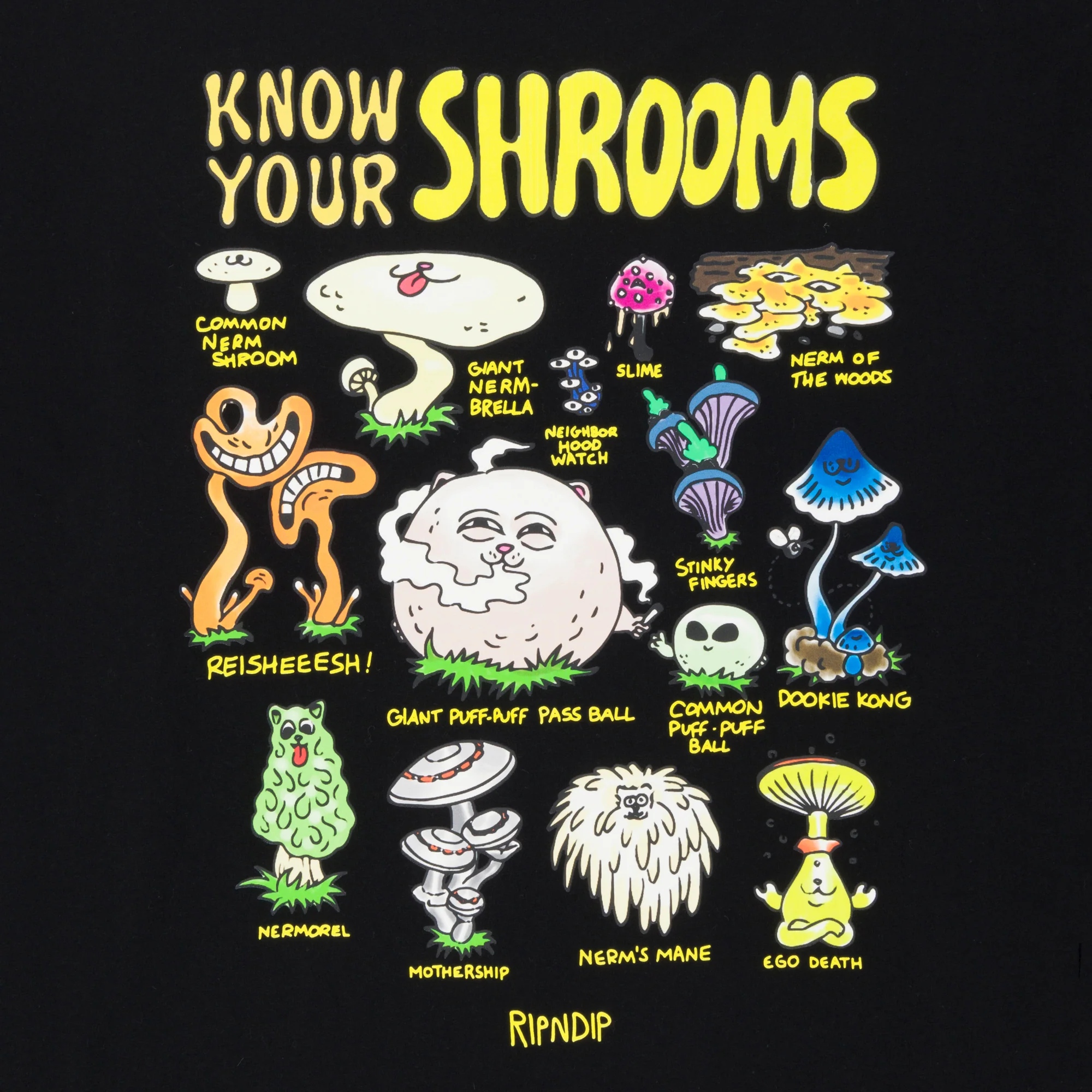 Know Ur Shrooms Long Sleeve (Black) - Image 5