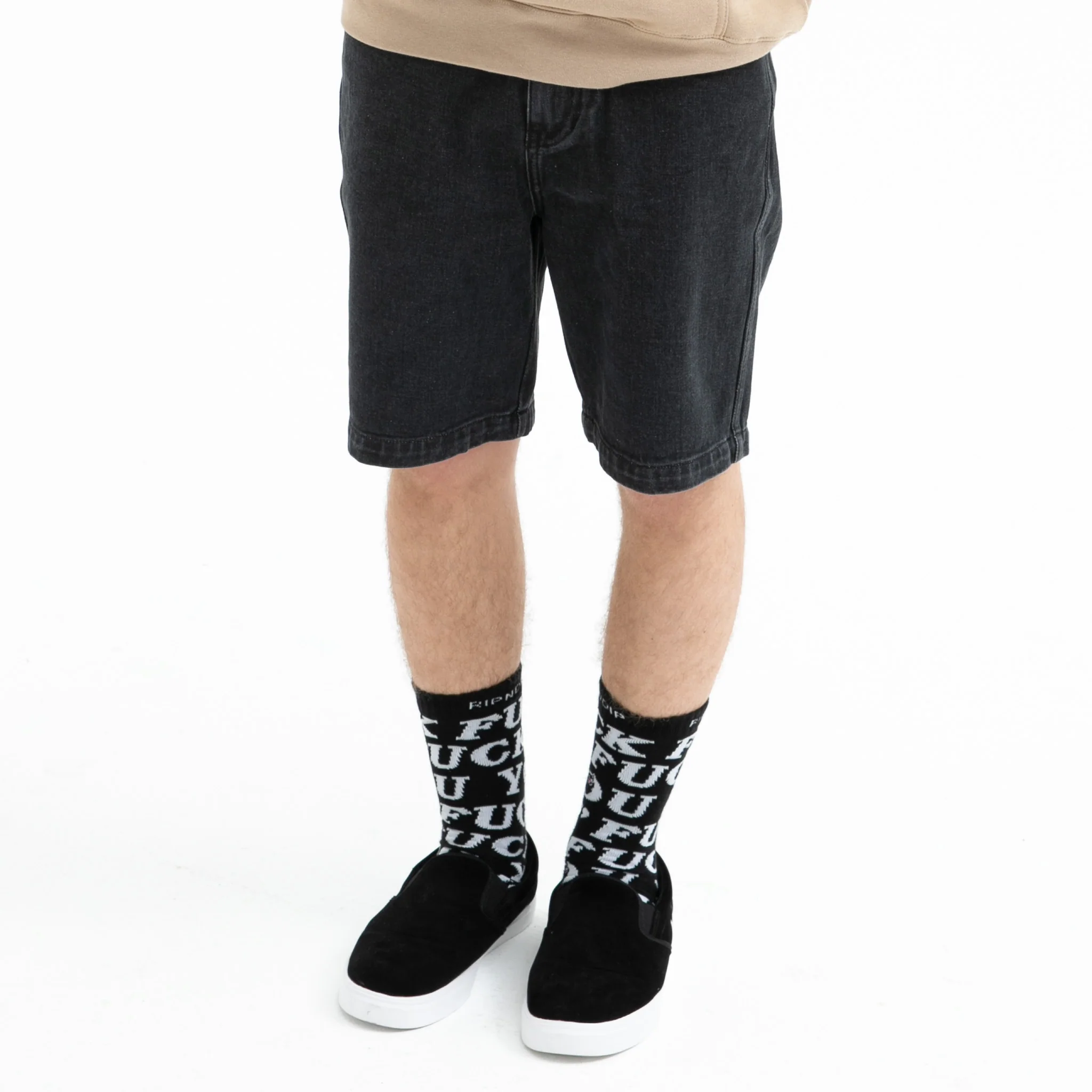 La Brea Denim Shorts (Black Medium Wash) - Image 2