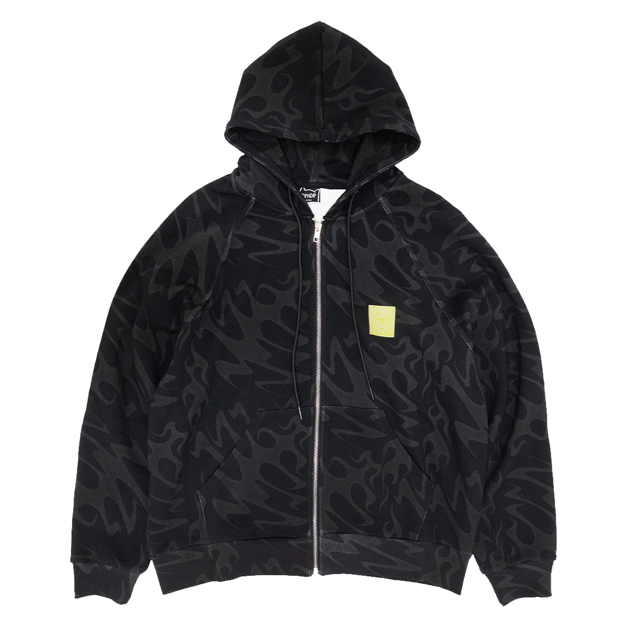 Lakai X Ripndip Flame Zip Up Hoodie (Dark Gray)