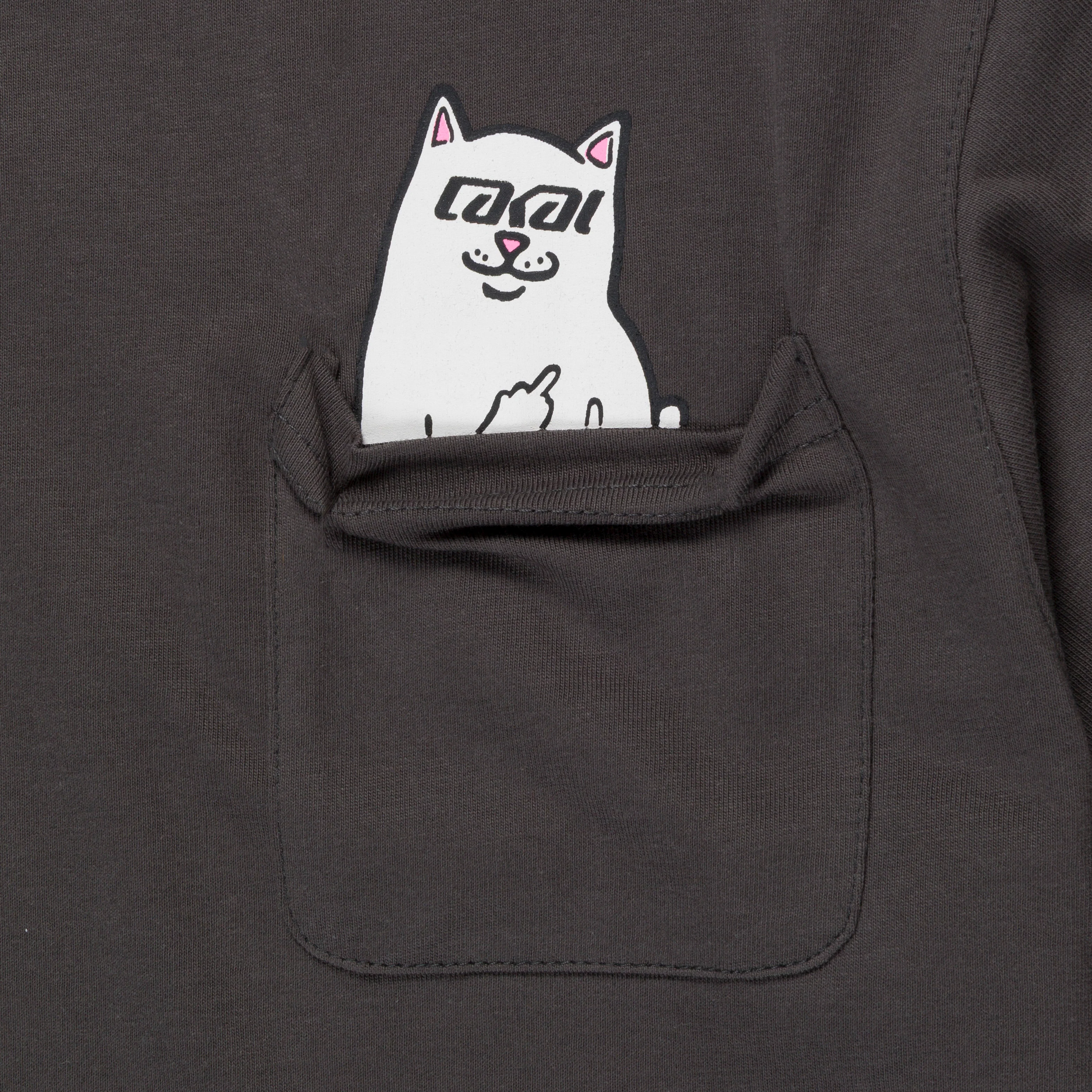 Lakai + Ripndip Lord Nermal Pocket Tee (Dark Gray) - Image 2