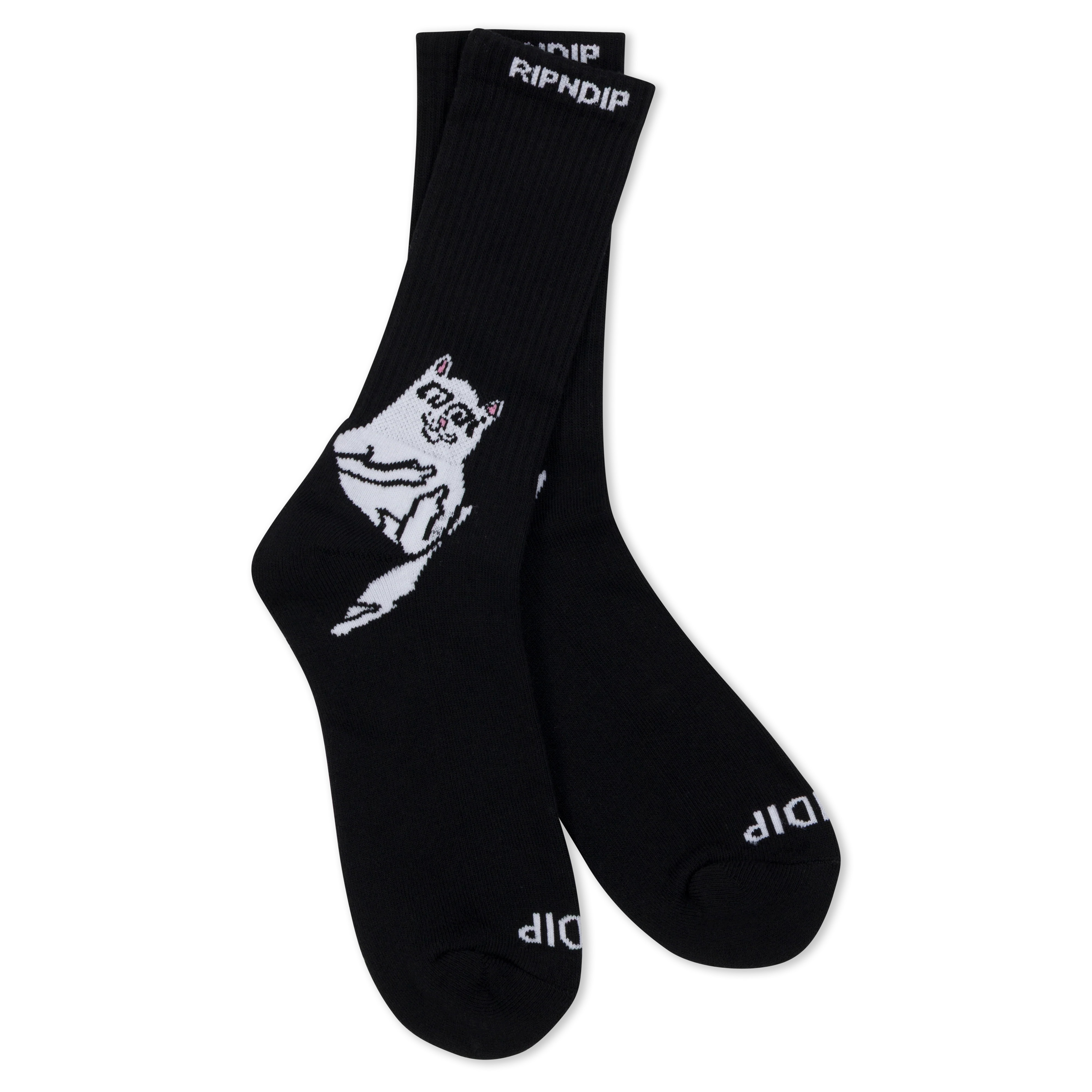 Lakai + Ripndip Lord Nermal Socks 2 Pack (Black/White) - Image 2