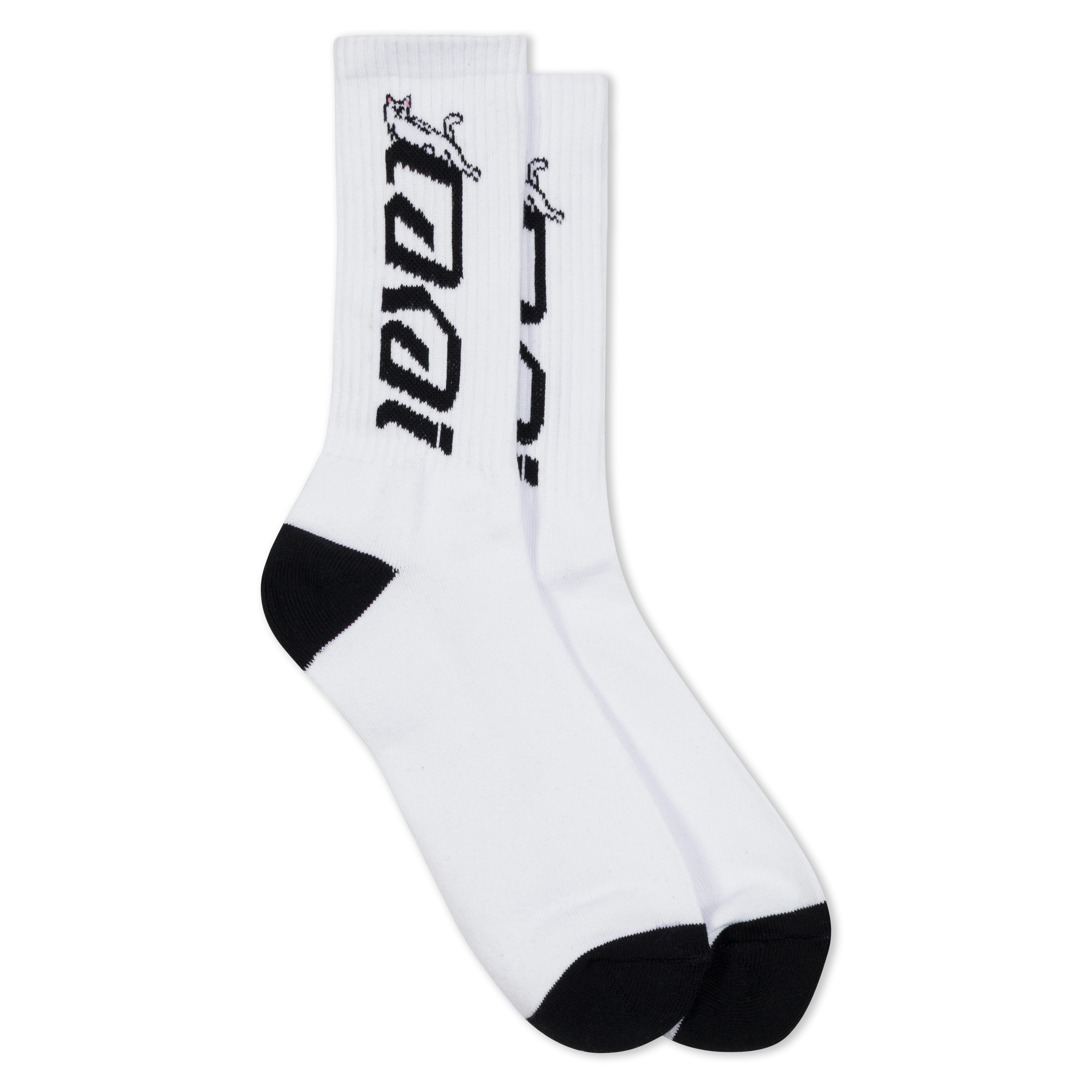 Lakai + Ripndip Lord Nermal Socks 2 Pack (Black/White) - Image 4