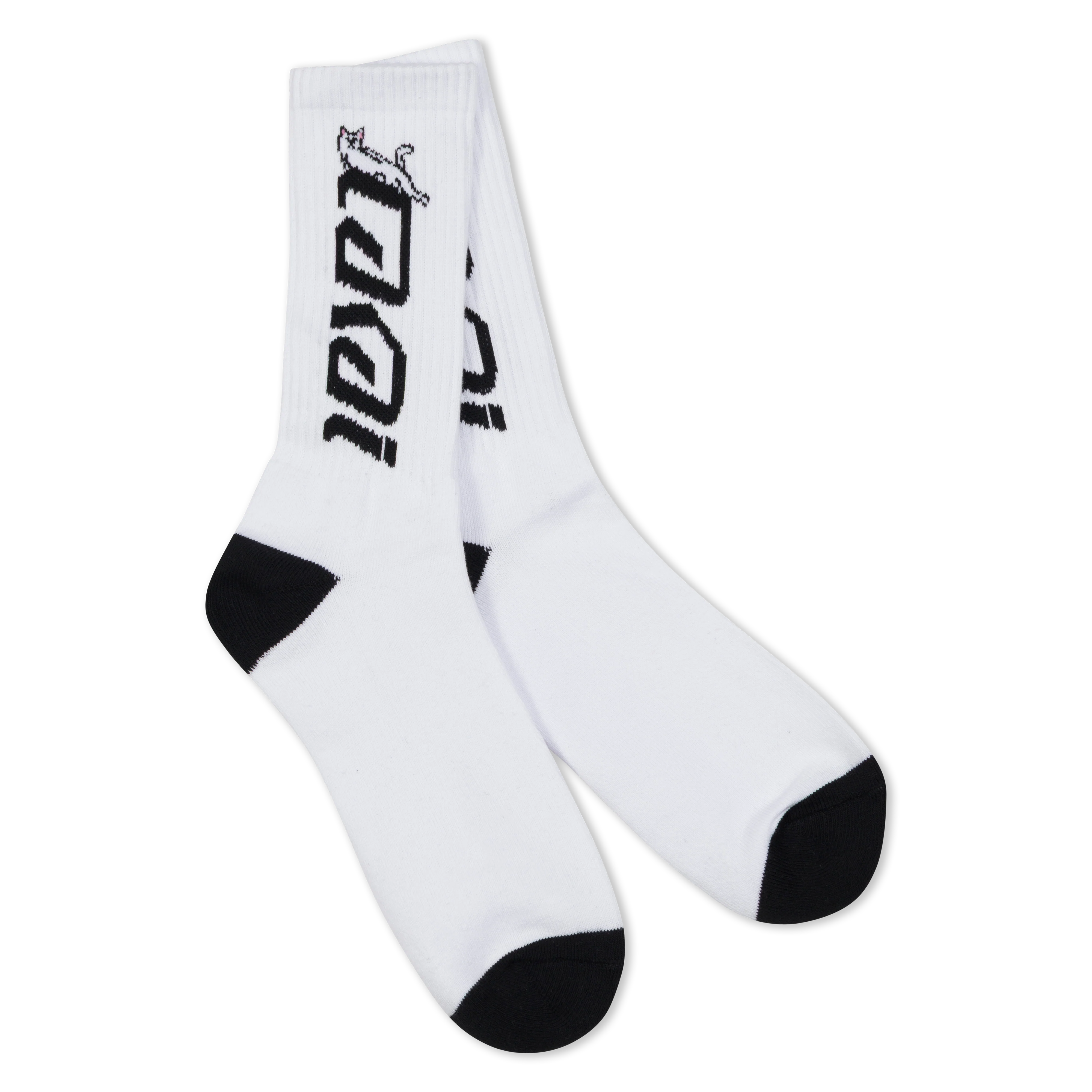 Lakai + Ripndip Lord Nermal Socks 2 Pack (Black/White) - Image 5